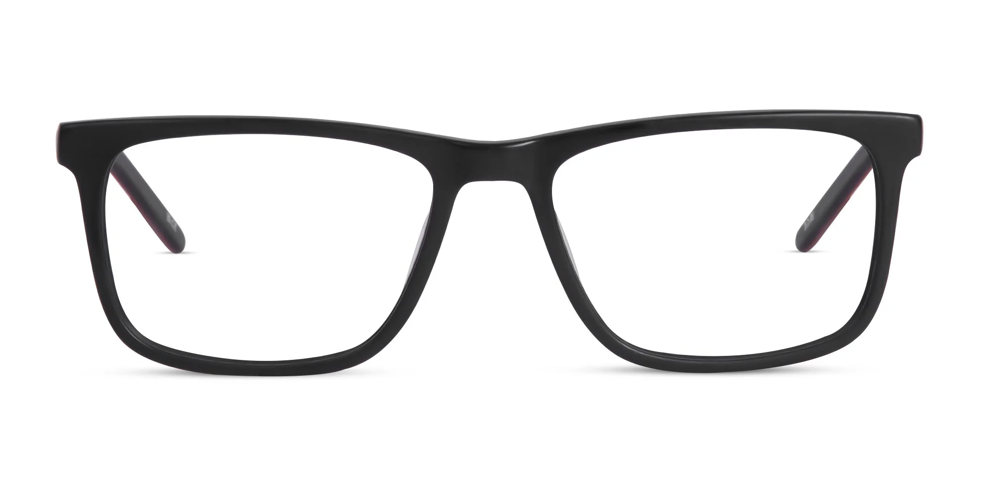Matte Black Rectangular Glasses-1