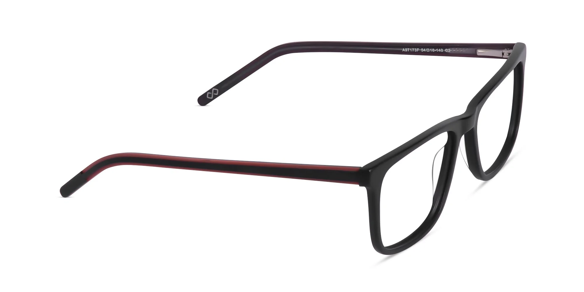 Matte Black Rectangular Glasses-1