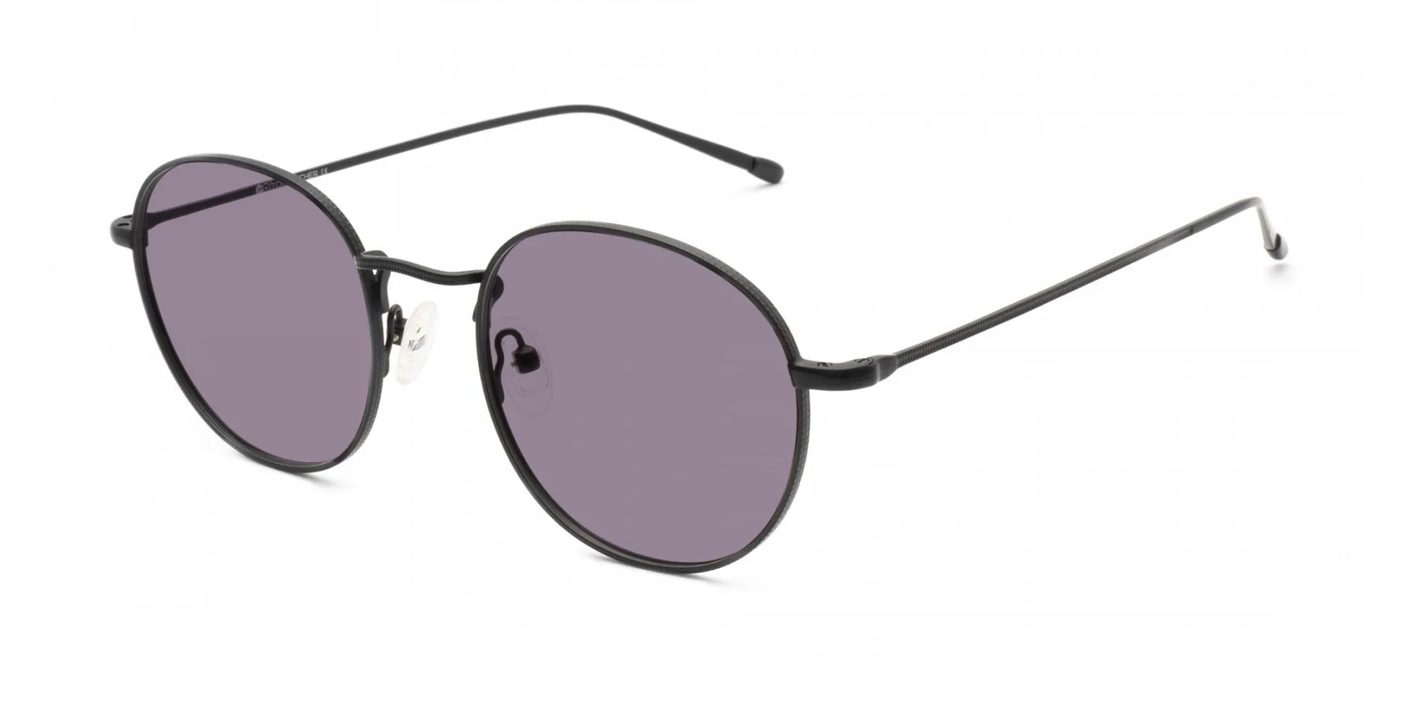 Round Purple Tint Sunglasses-2