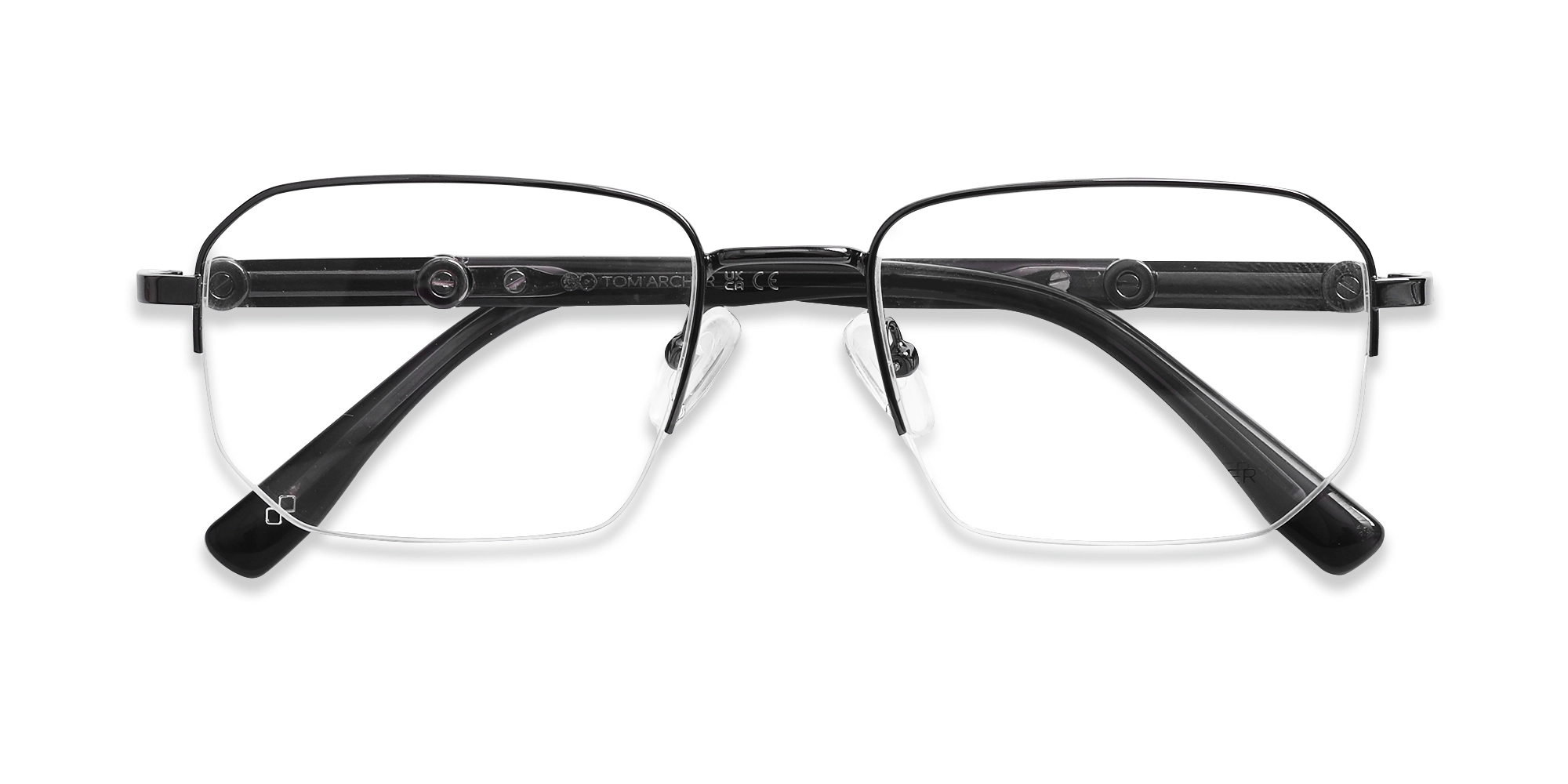 Gunmetal Rectangle Eyeglasses 1