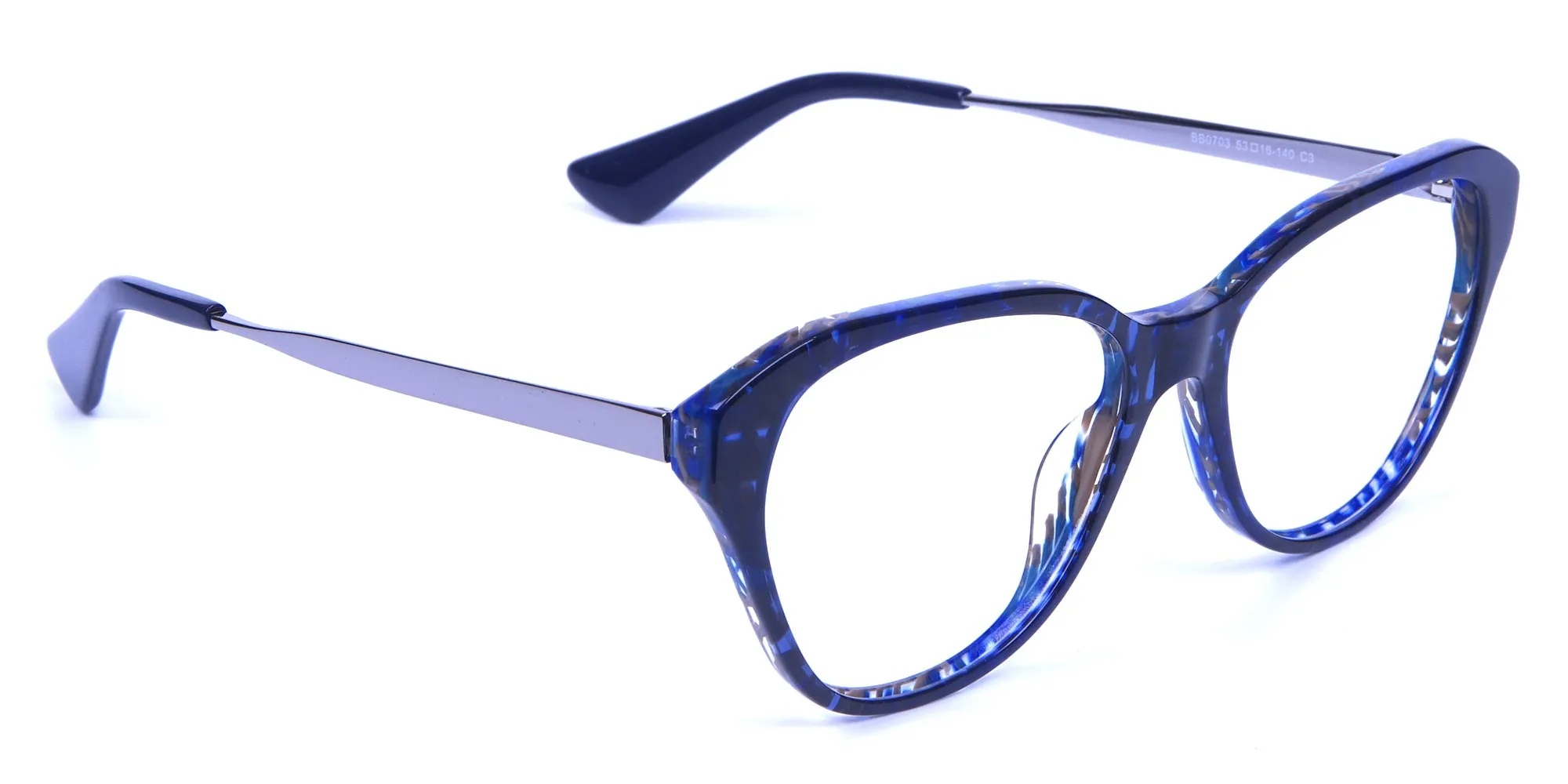 Dark Blue Cat Eye Frames -1