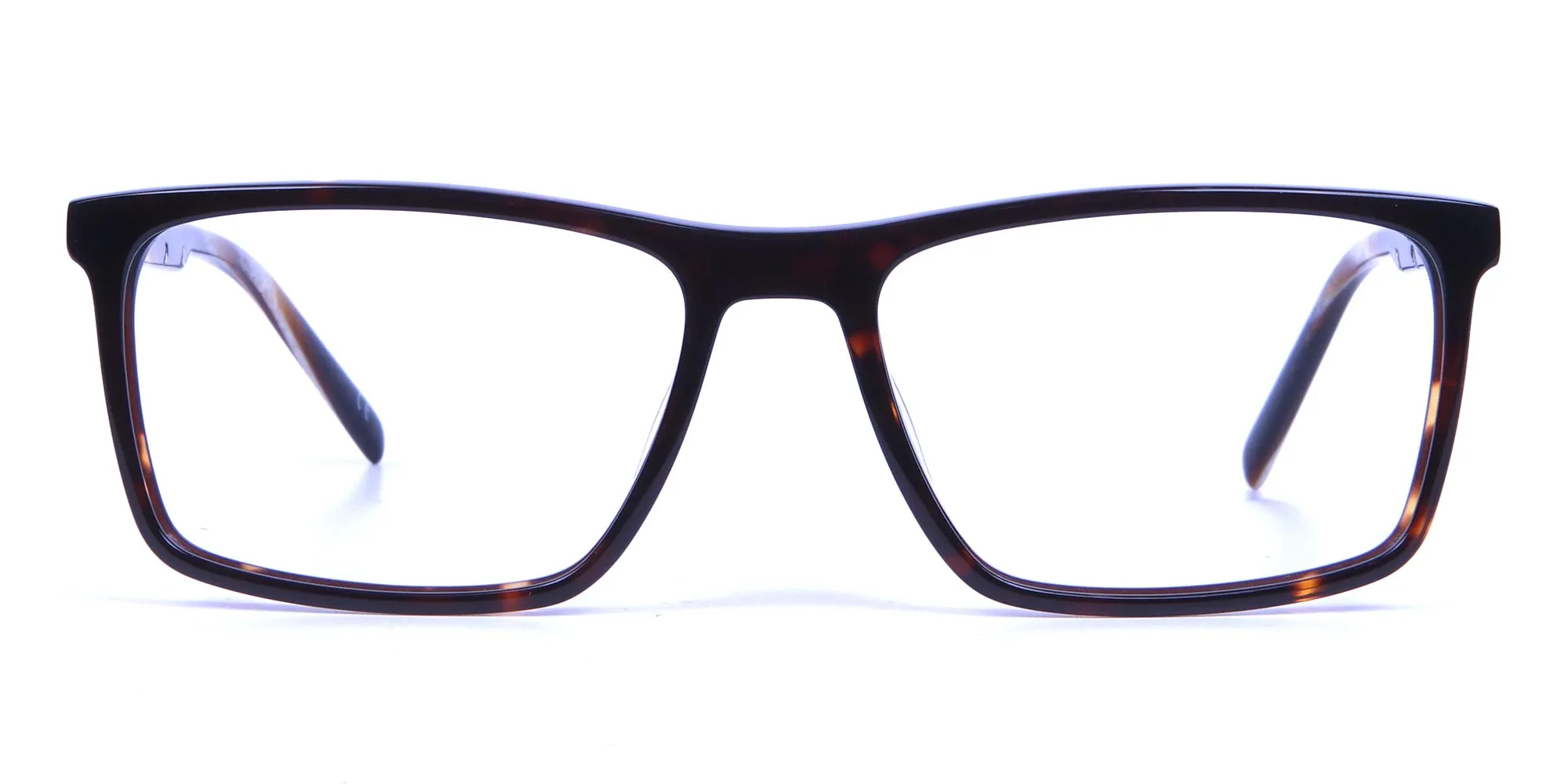 Rectangular glasses in tortoise shell for men & women - 1