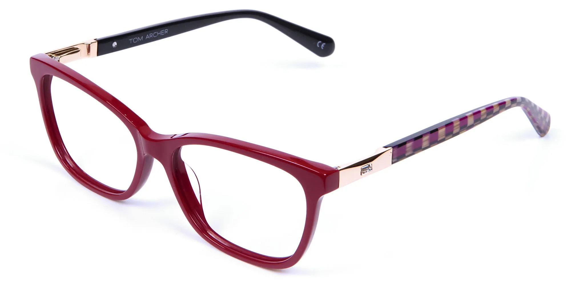 Retro Red Cat Eye Glasses for Women - 1