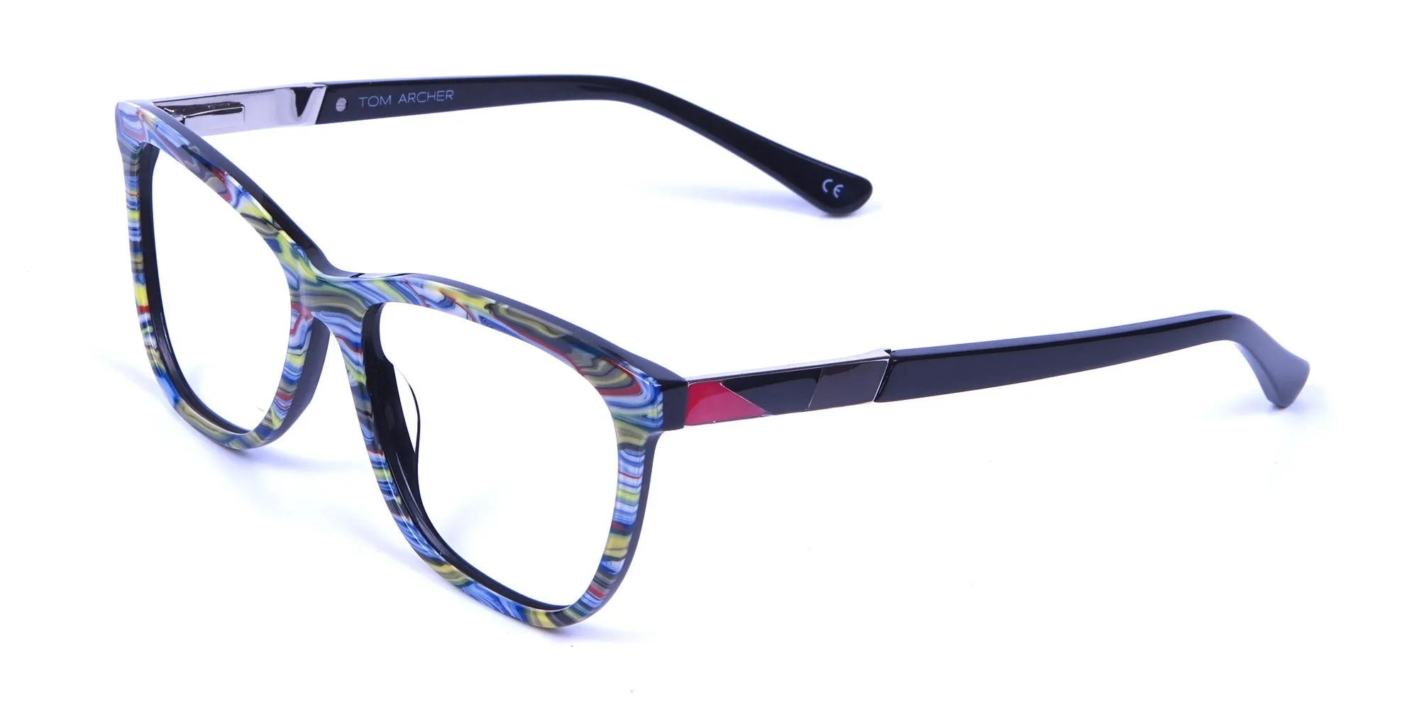 Green and Blue Oversized Glasses for Men and Women - 1