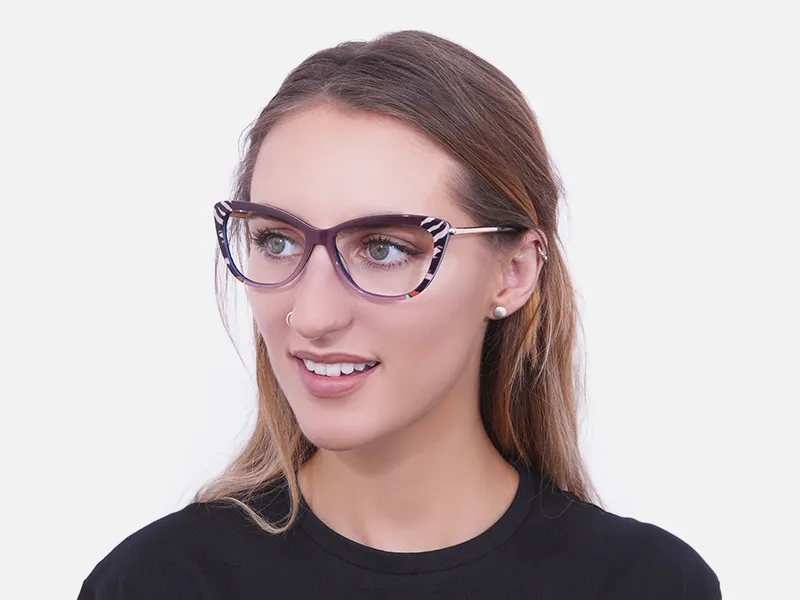Gold Brown Zebra Glasses -1