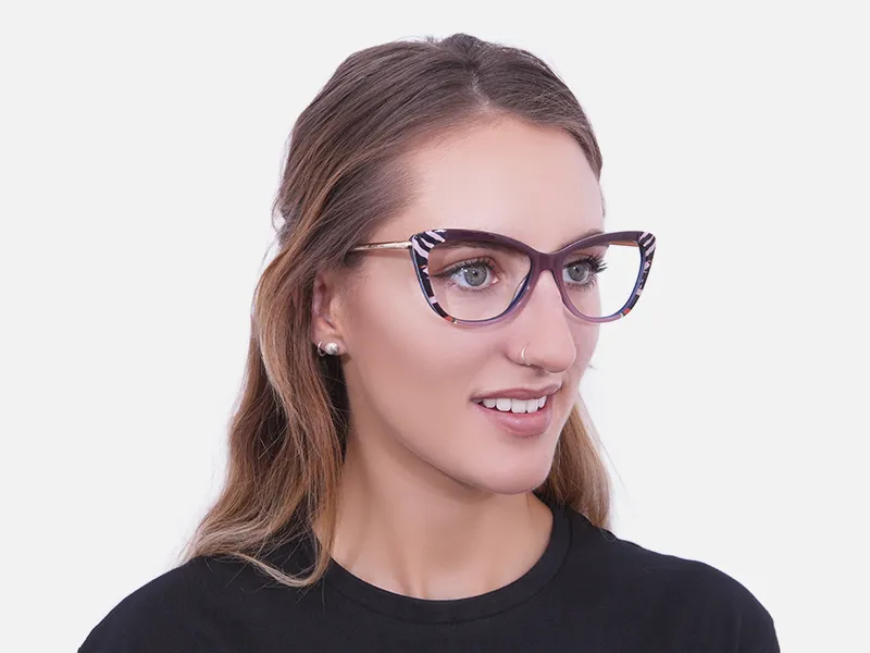 Gold Brown Zebra Glasses -1