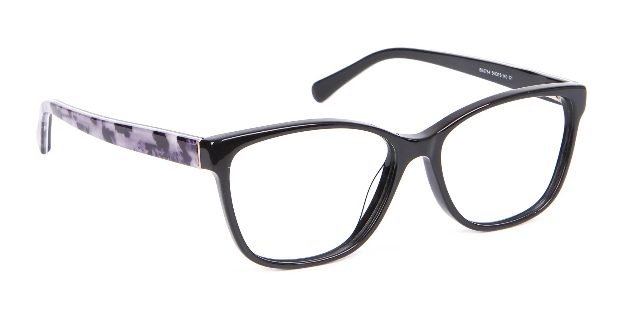 Retro-Inspired Nerd Geek Glasses in Marble - 2