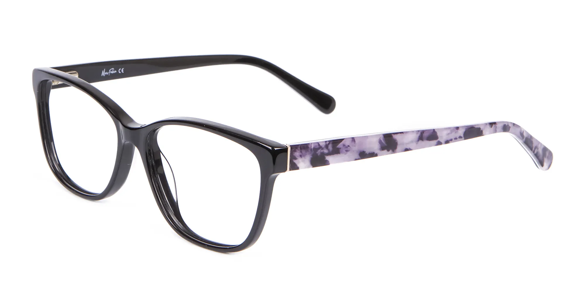 Retro-Inspired Nerd Geek Glasses in Marble - 2