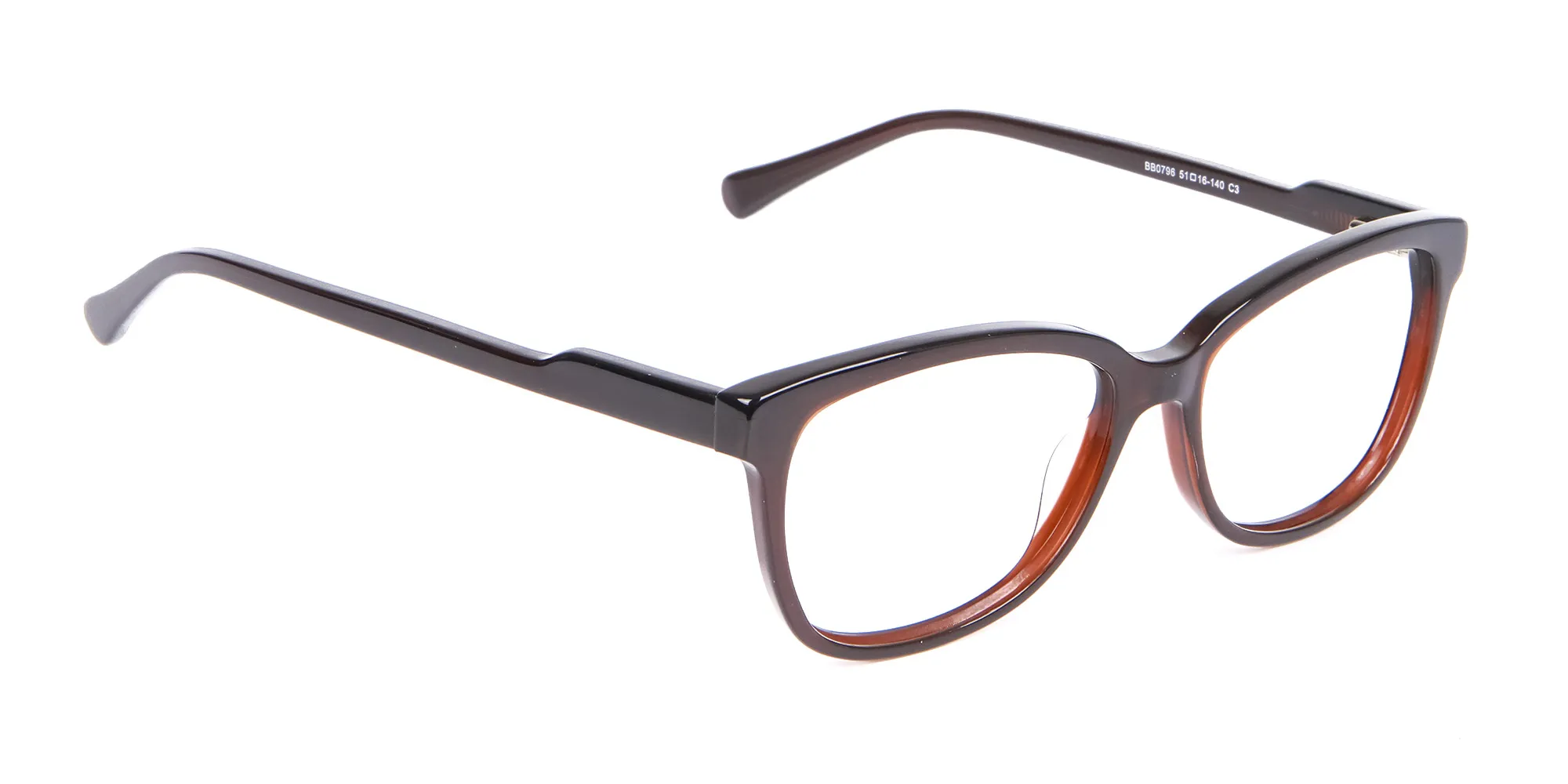 Brown Unisex Rectangle Frame UK-2