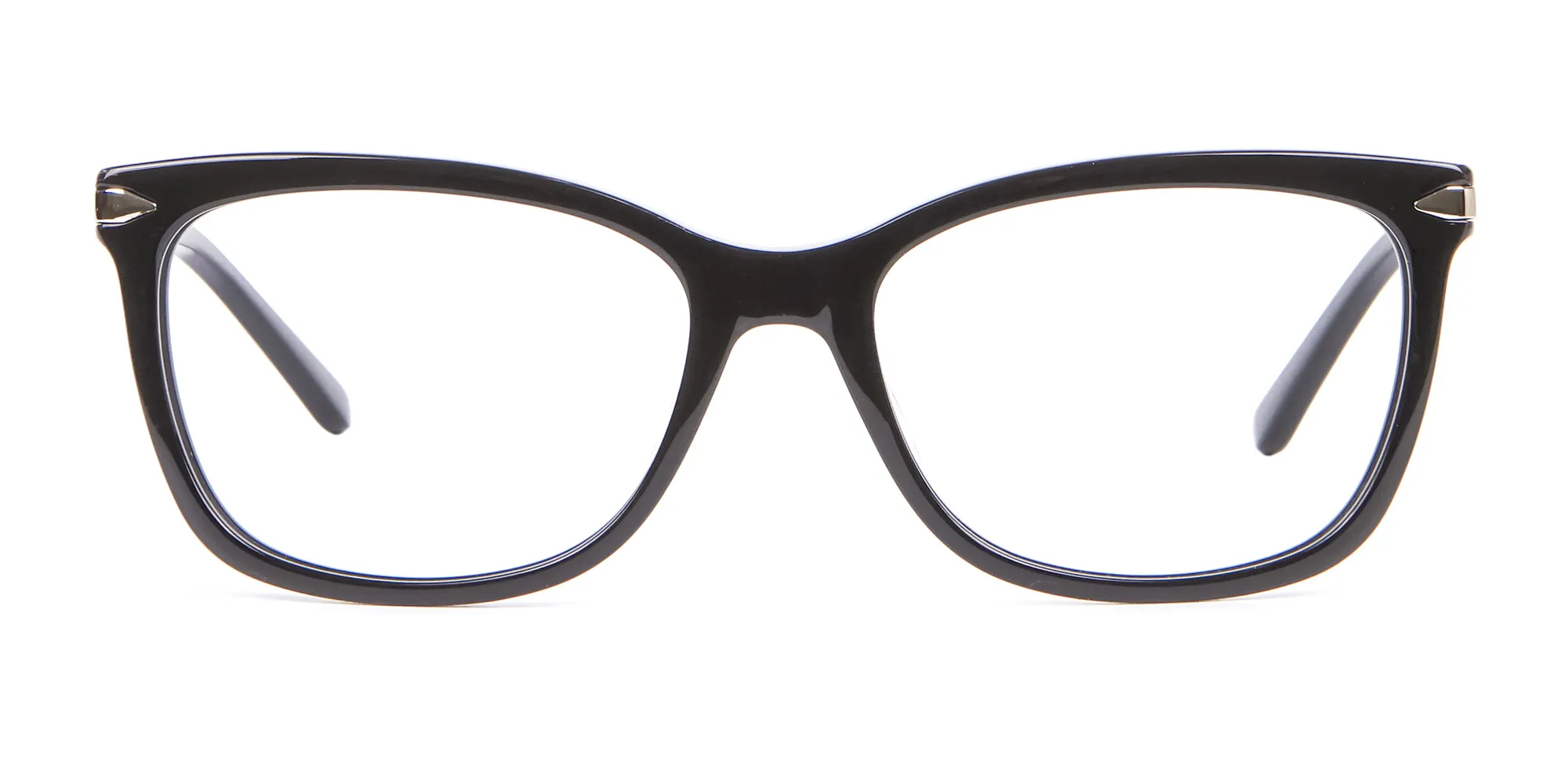 Ladies Mordern Rectangular Glasses in Black- 2