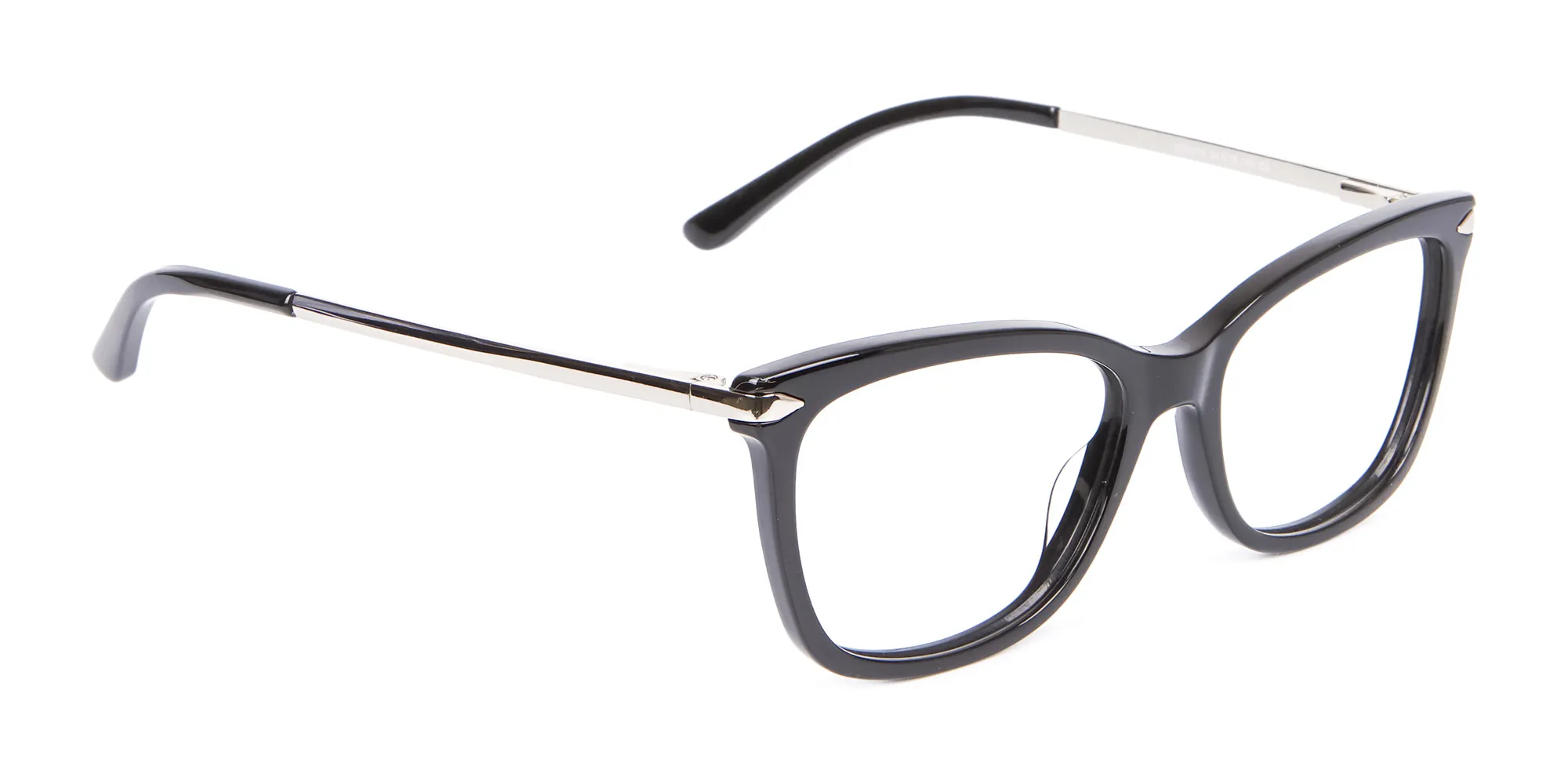 Ladies Mordern Rectangular Glasses in Black- 2