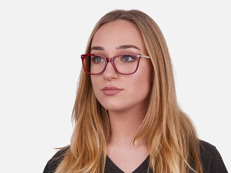 Woman Rectangular Glasses Neutral Design UK- 2