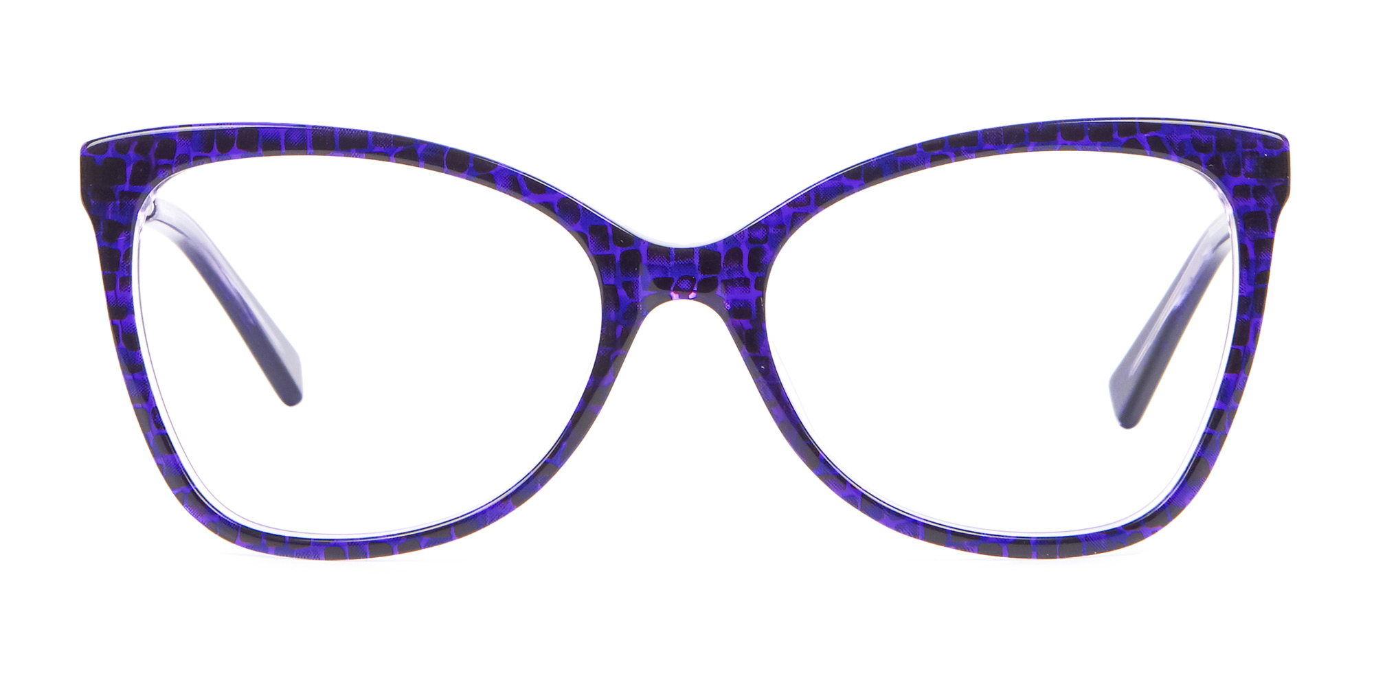 Purple Butterfly Eyeglasses Frame with Patterns