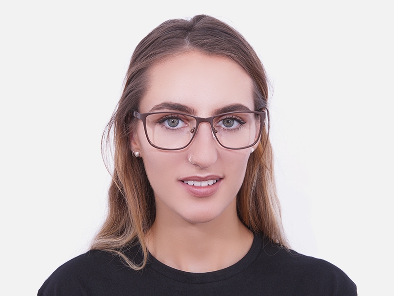 Mocha Brown Cat Eye Eyeglasses 