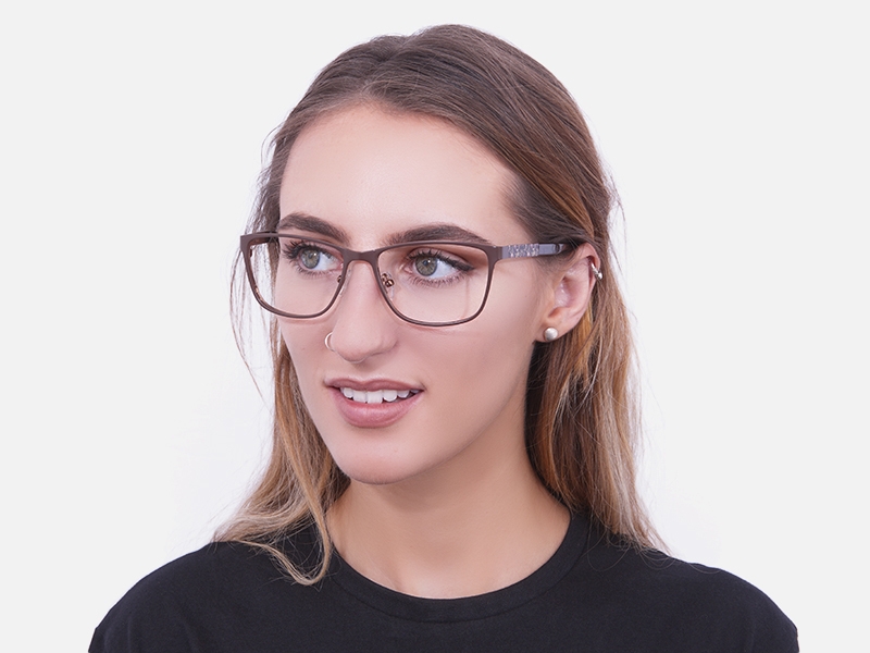 Mocha Brown Cat Eye Eyeglasses 