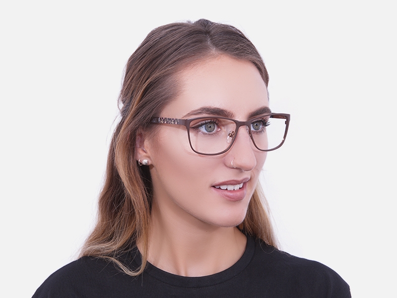 Mocha Brown Cat Eye Eyeglasses 