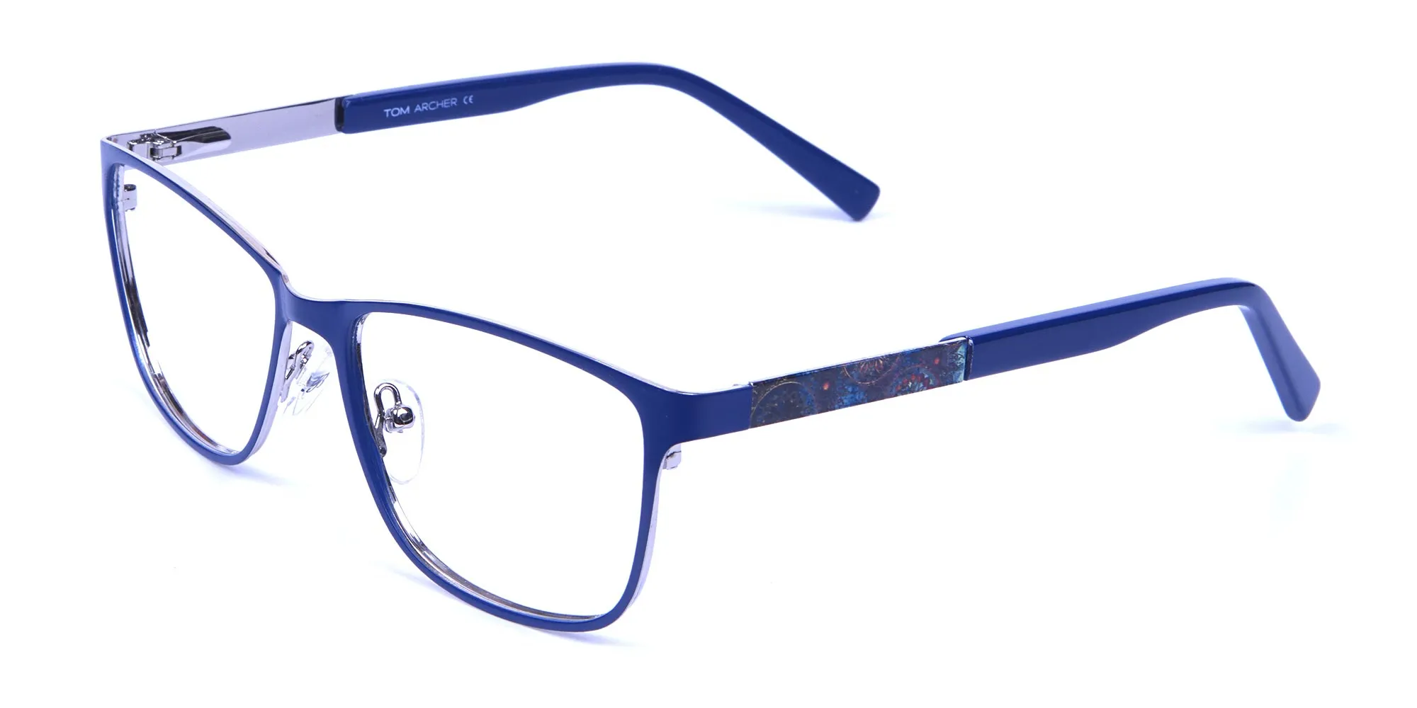 Blue Wide Frame Eyeglasses -1