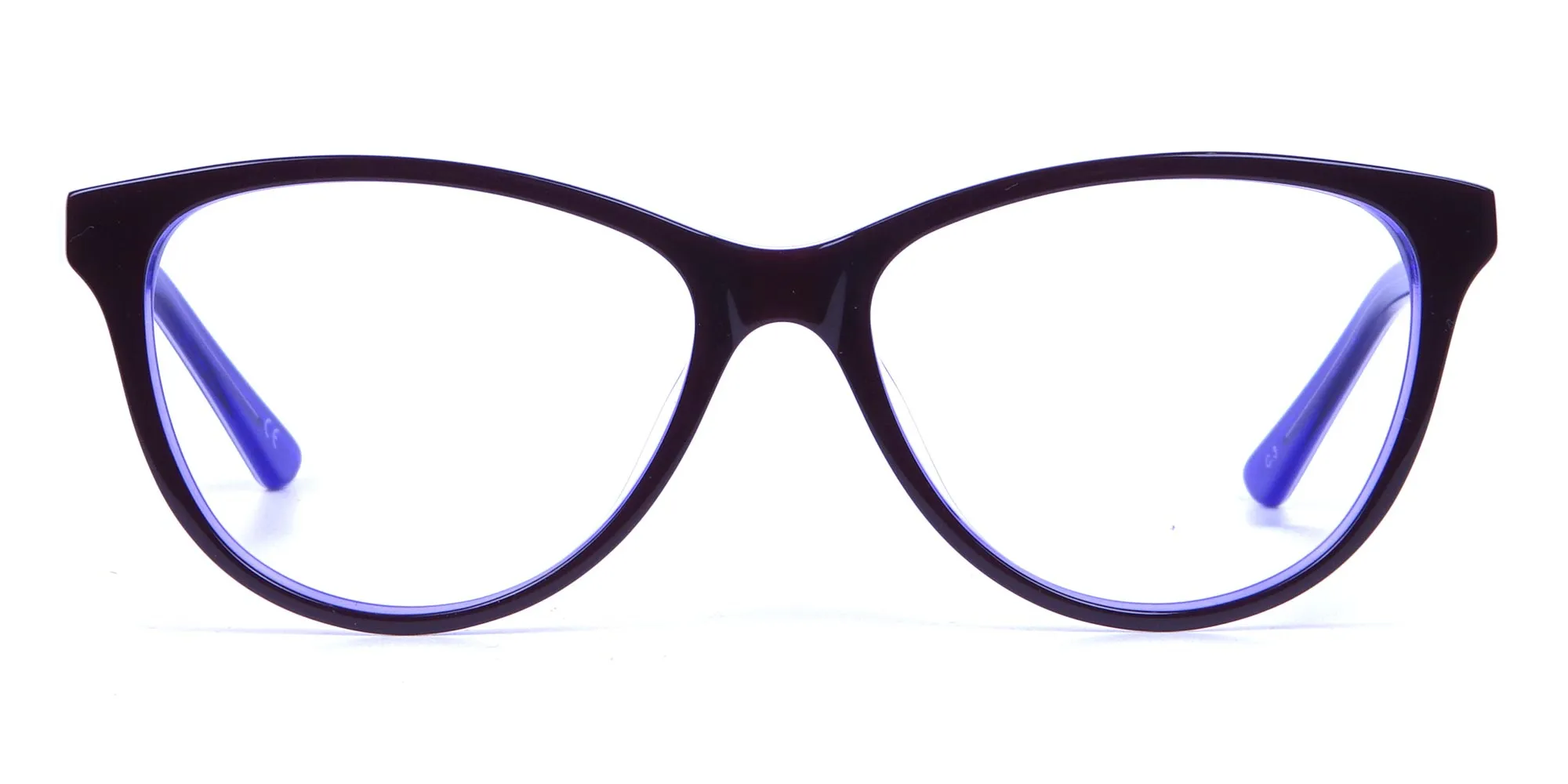 Women`s Purple Cat Eye Glasses - 1