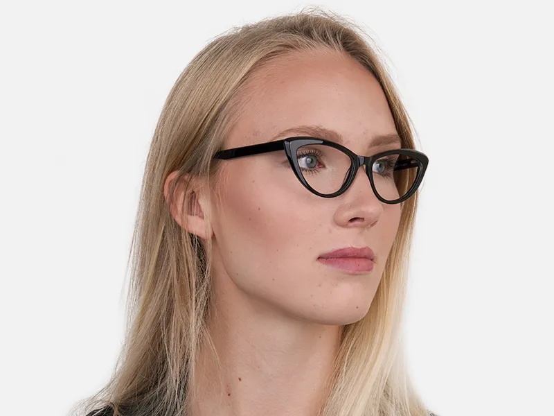 Black Cat Eye Glasses Frame For Women-2