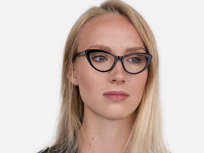 Black Cat Eye Glasses Frame For Women-1