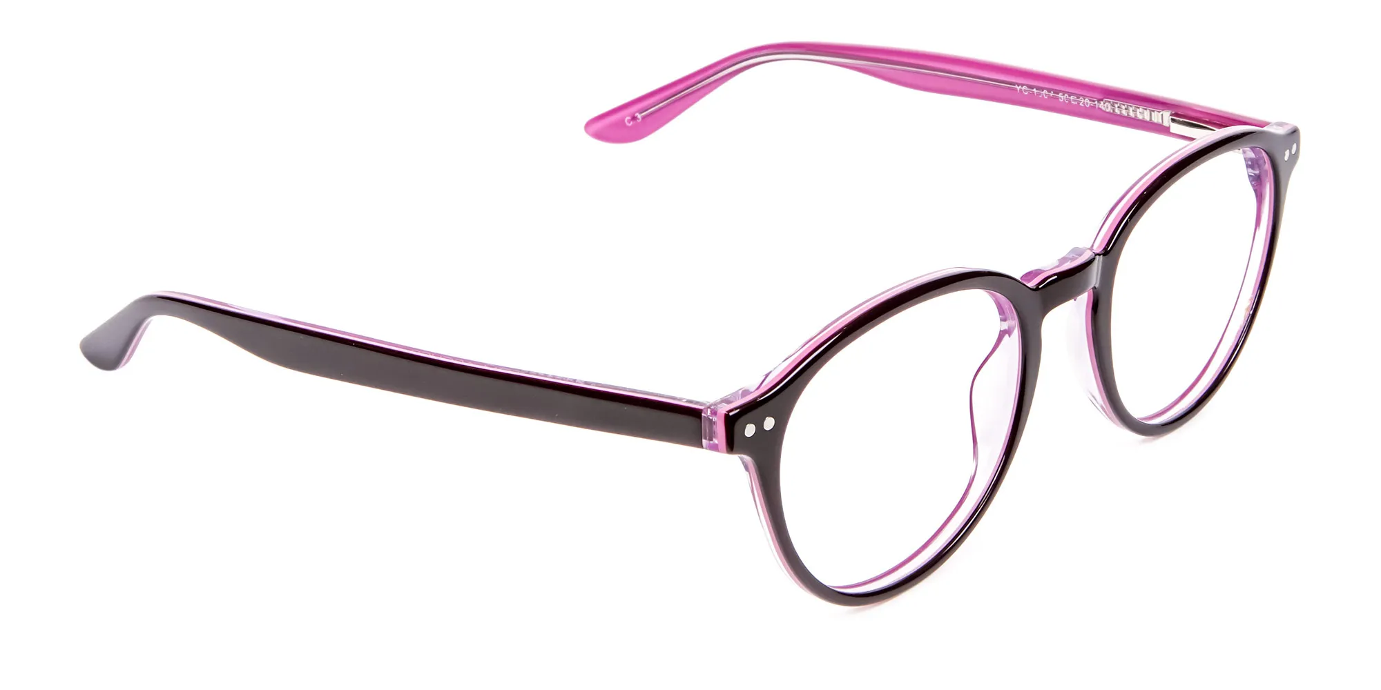 Ladies' Pink Round Glasses - 2