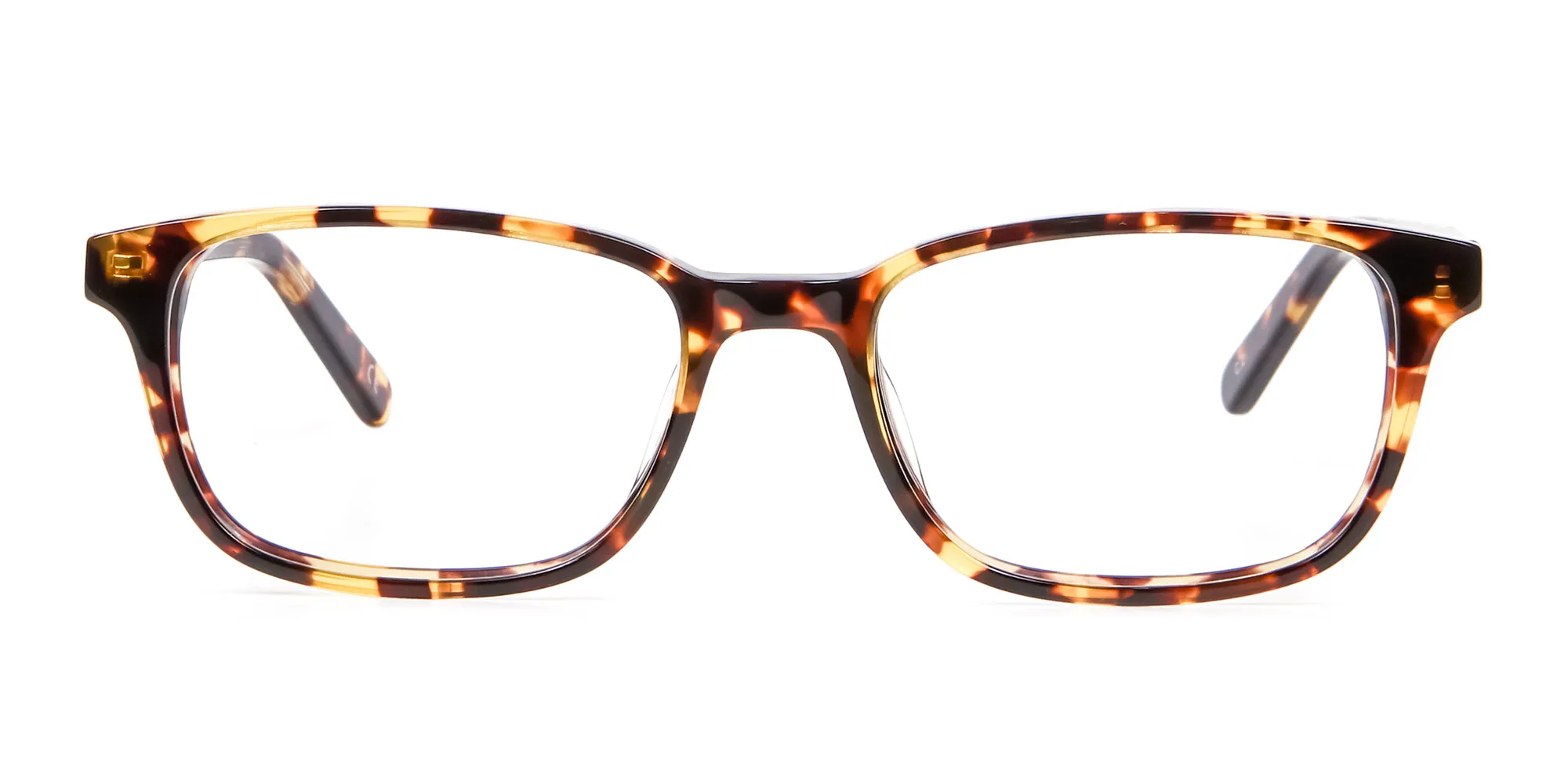 Havana & Tortoiseshell Square Glasses - 1