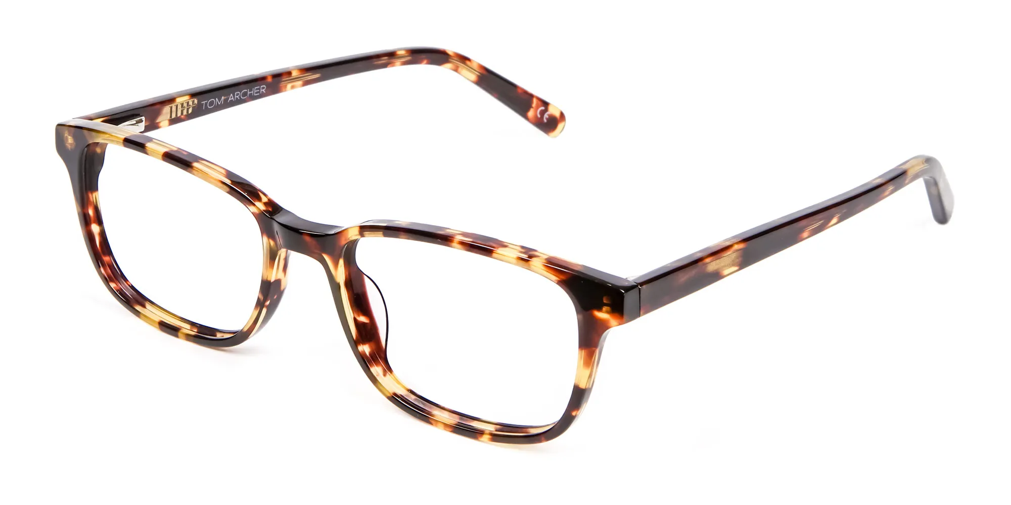 Havana & Tortoiseshell Square Glasses - 1