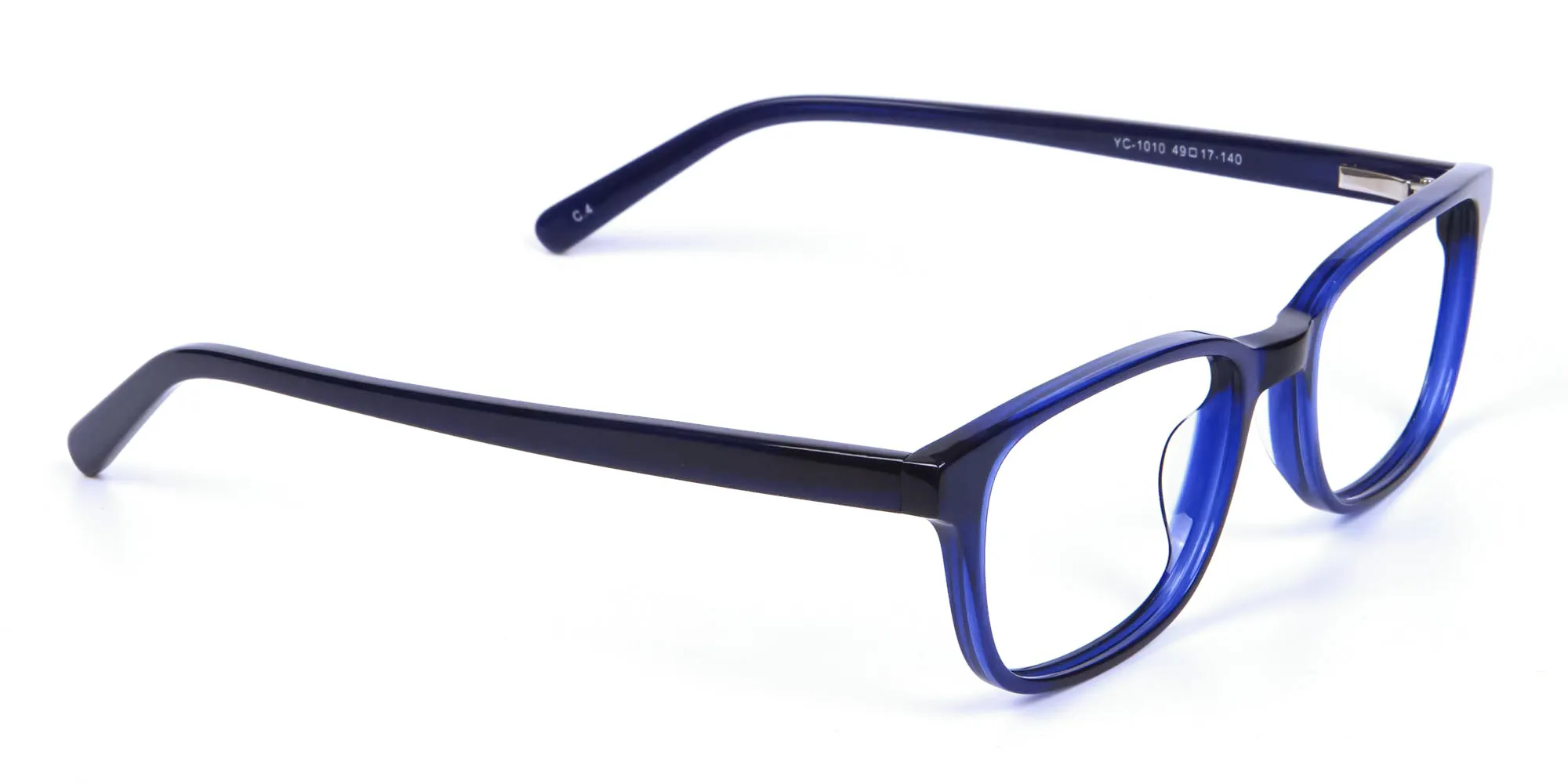 Men's and Women's Blue Rectangular Glasses -  1