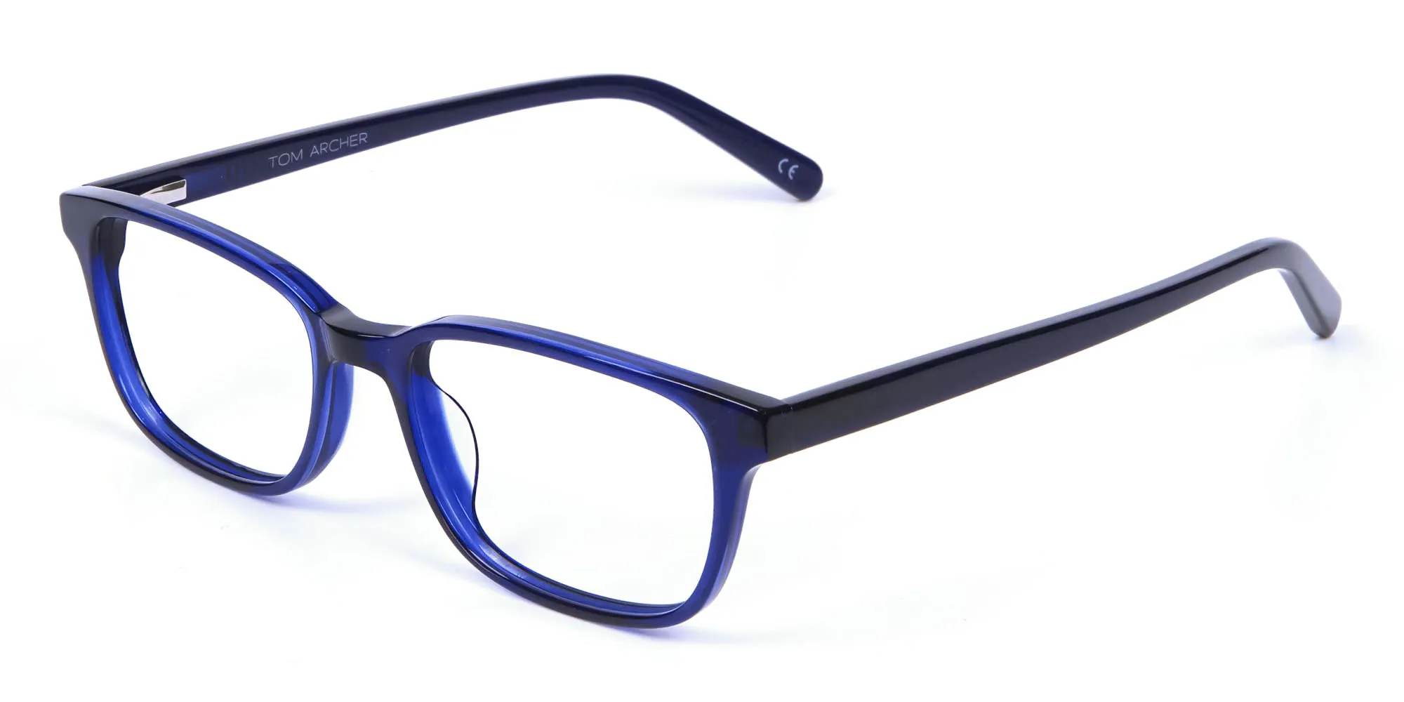 Men's and Women's Blue Rectangular Glasses -  1