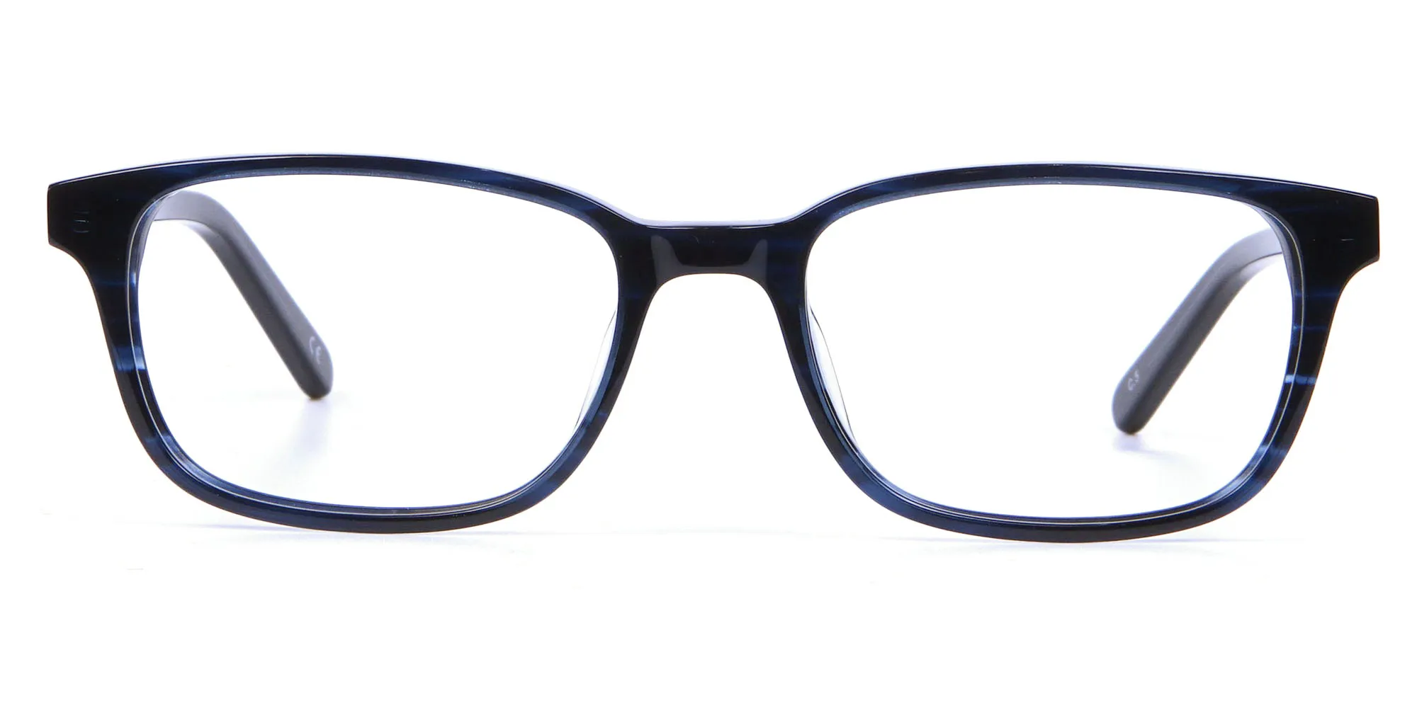 Designer Blue Rectangular Glasses - 1