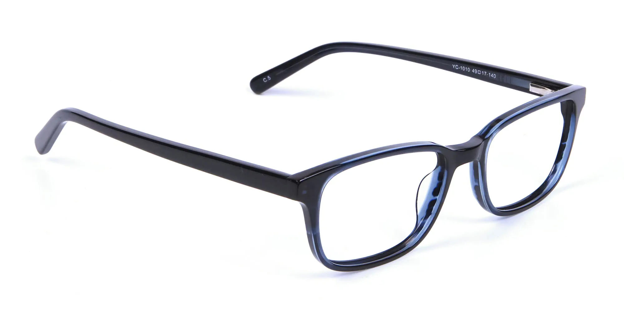 Designer Blue Rectangular Glasses - 1