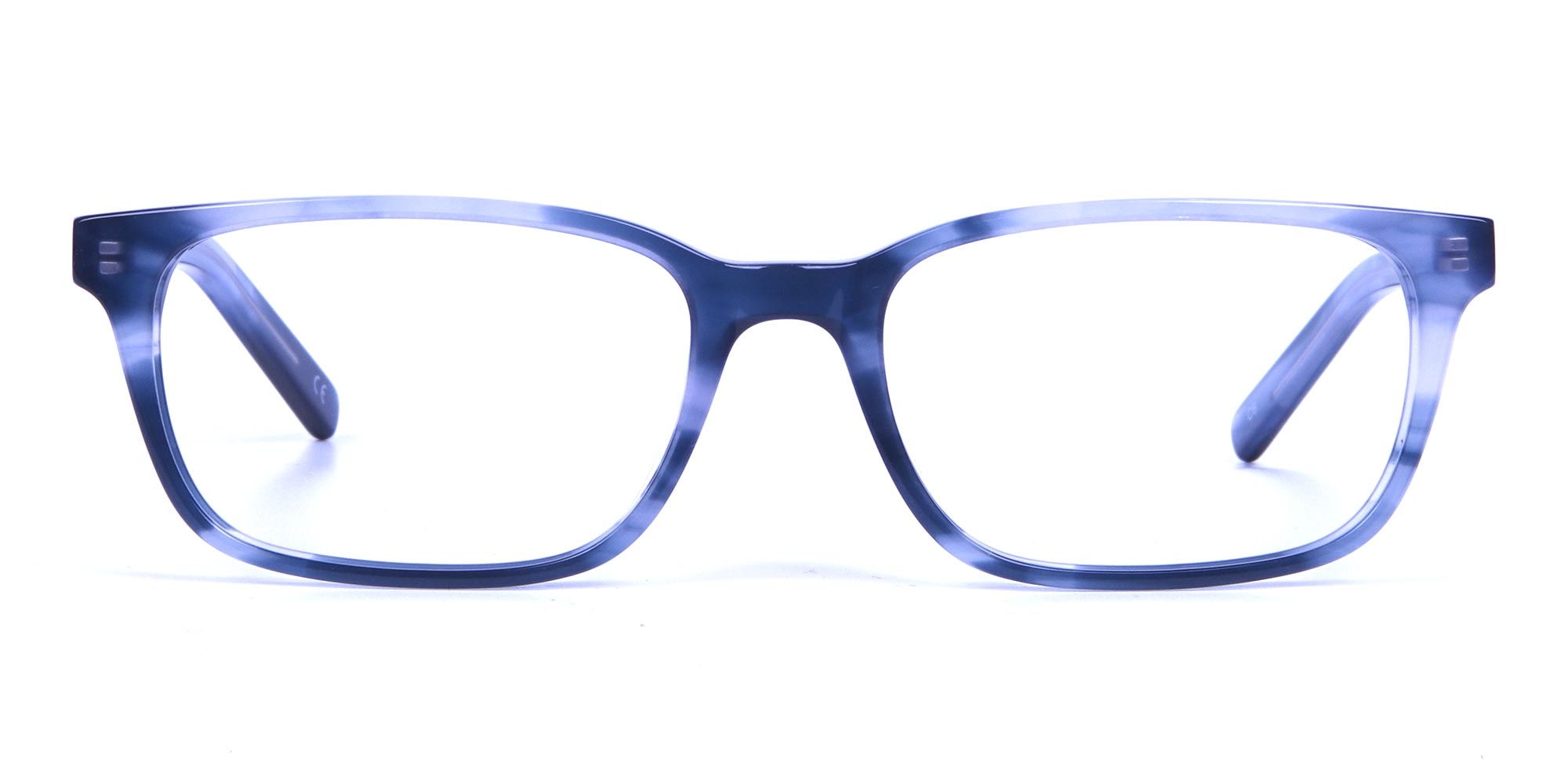 Tortoiseshell Blue Rectangular Glasses