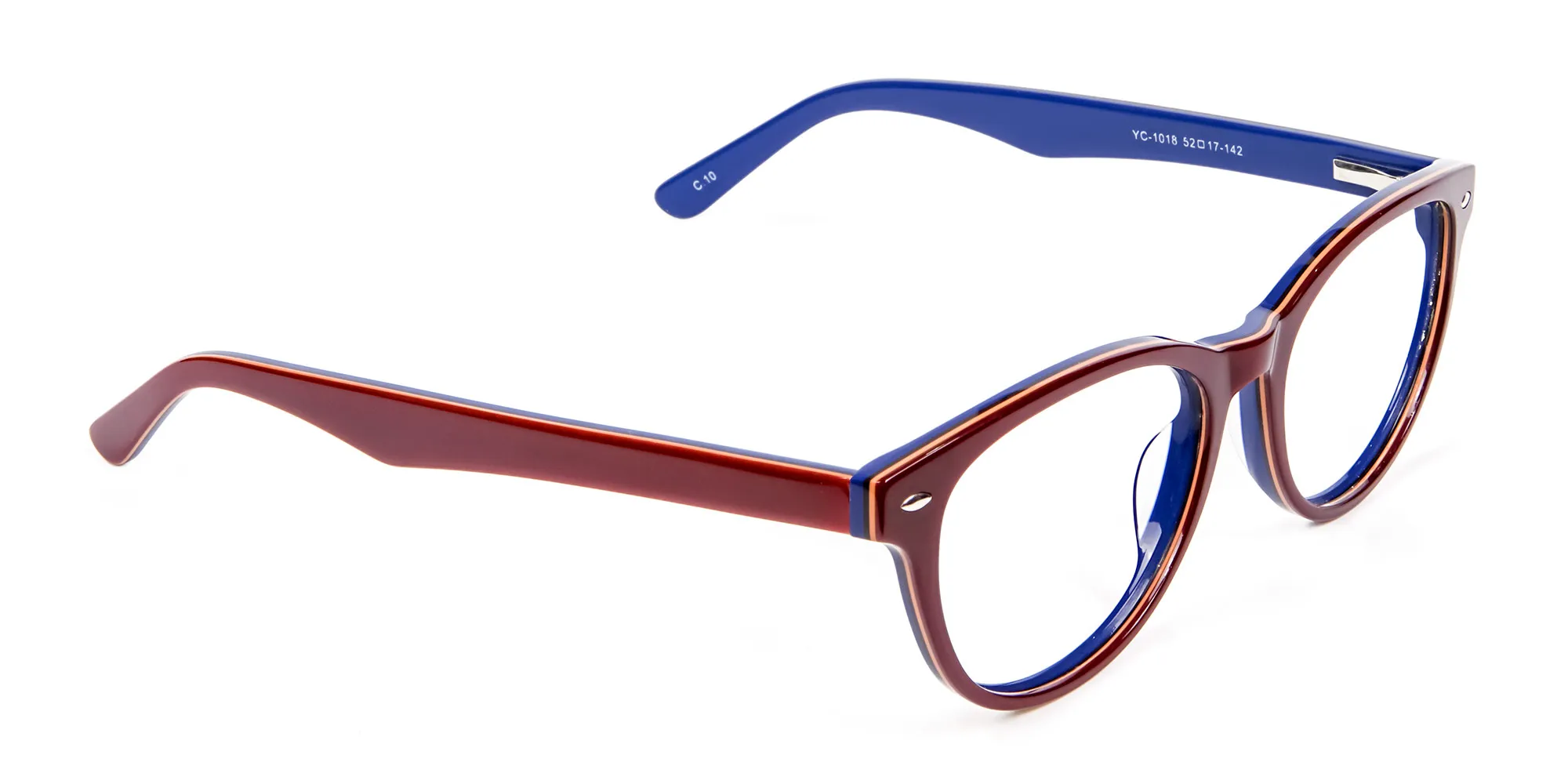 Mahogany & Navy Blue Frames - 1