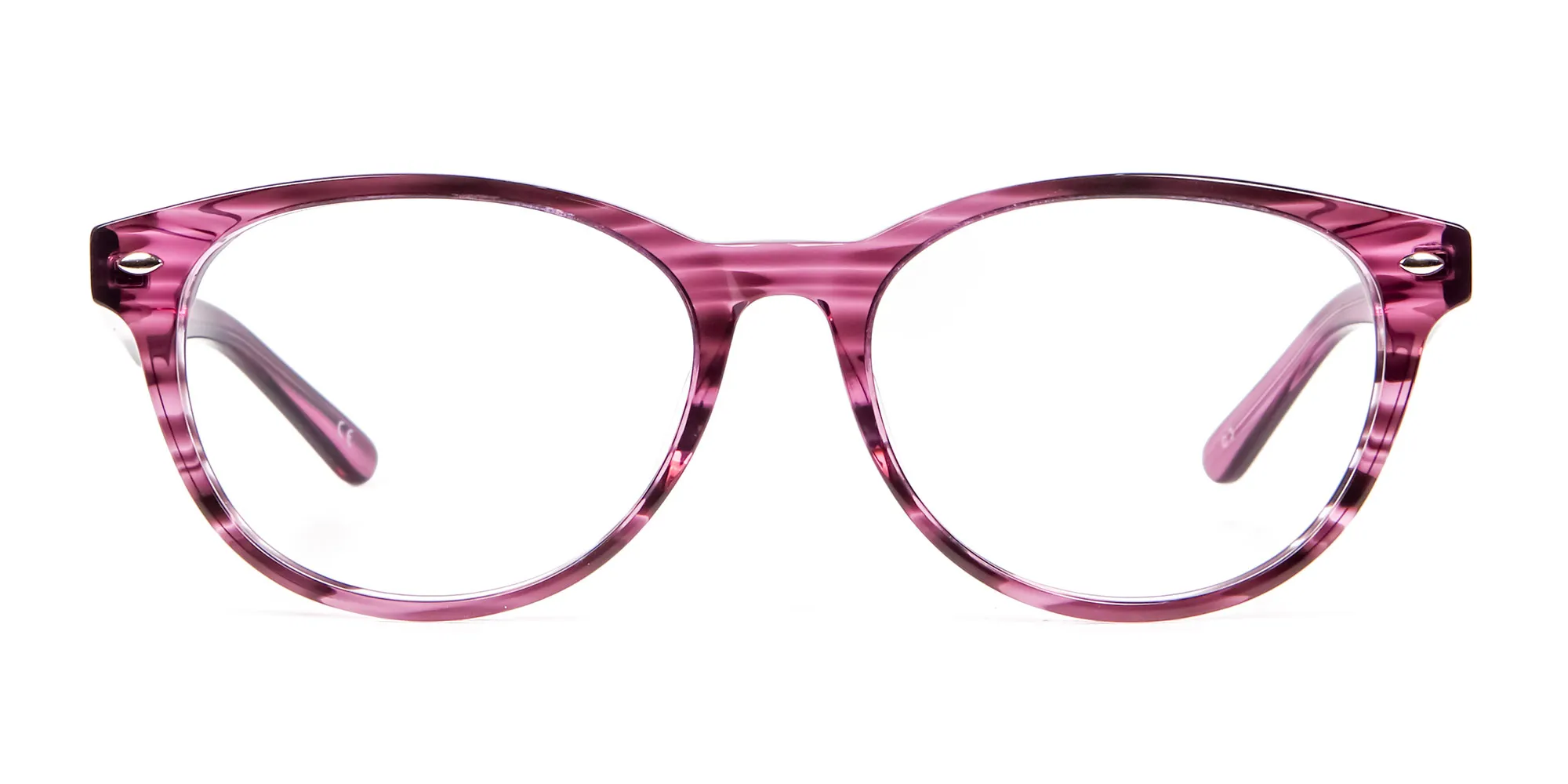 Wooden Plum Coloured Eyeglasses - 1