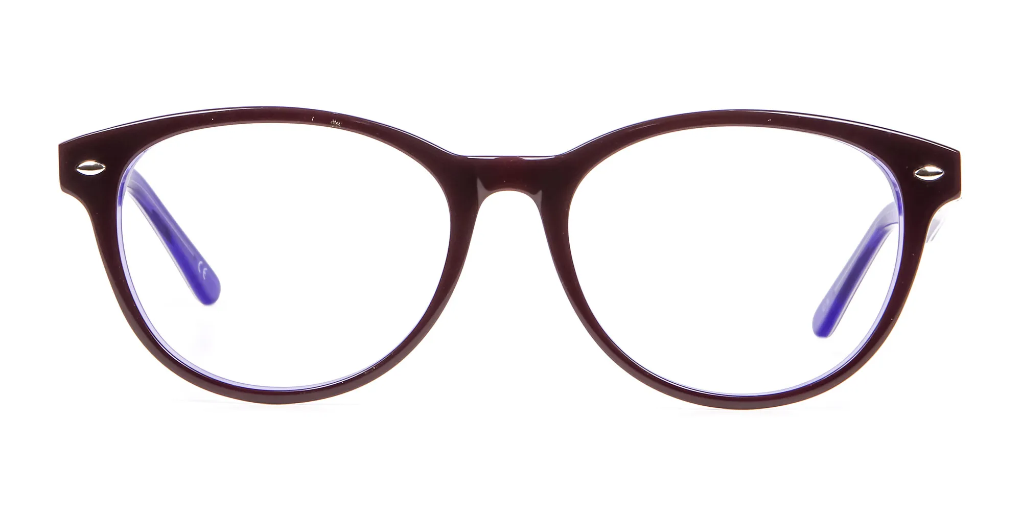 Black & Violet Eyeglasses Frame - 1