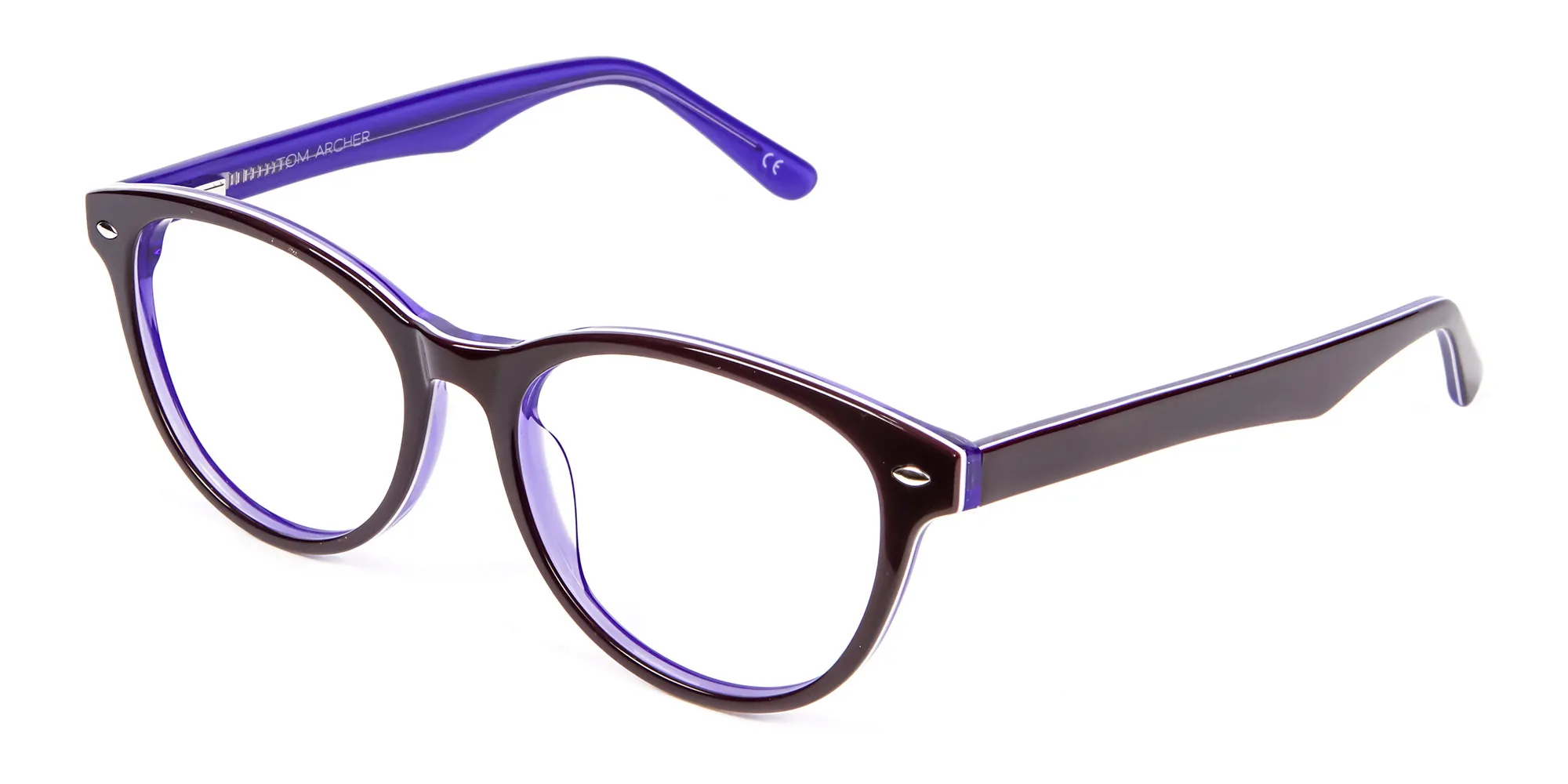 Black & Violet Eyeglasses Frame - 1