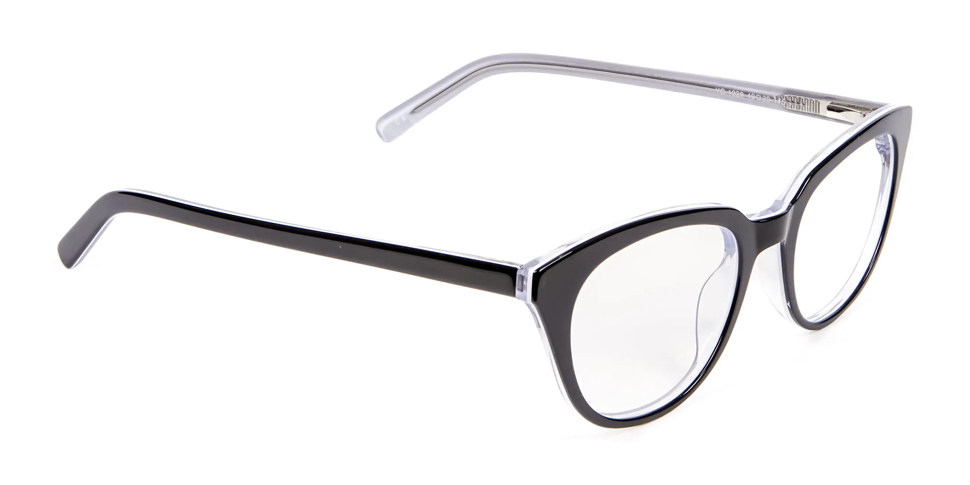 Black and White Combo Super Wild Cat Eye Frame - 1