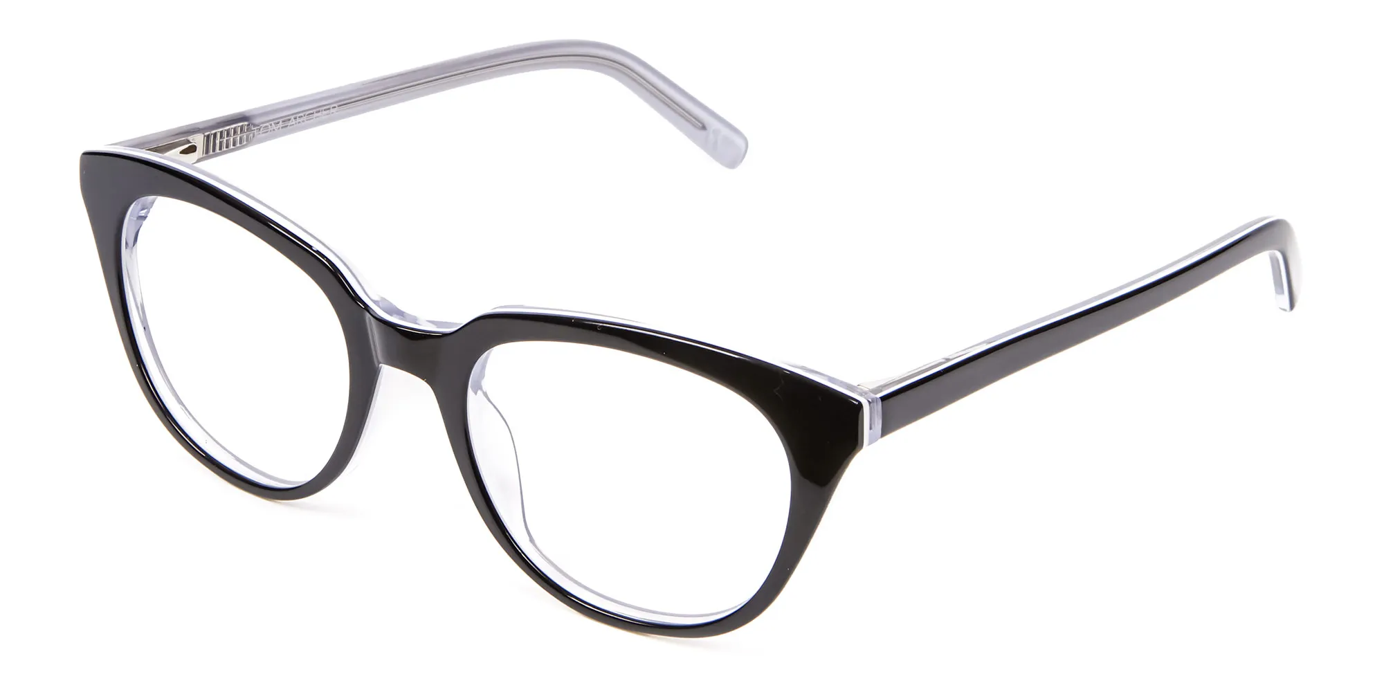 Black and White Combo Super Wild Cat Eye Frame - 1