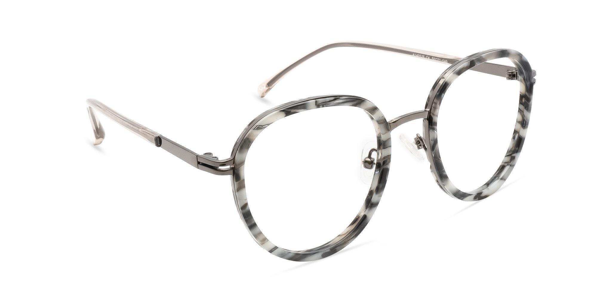 Tortoiseshell Round Glasses-2