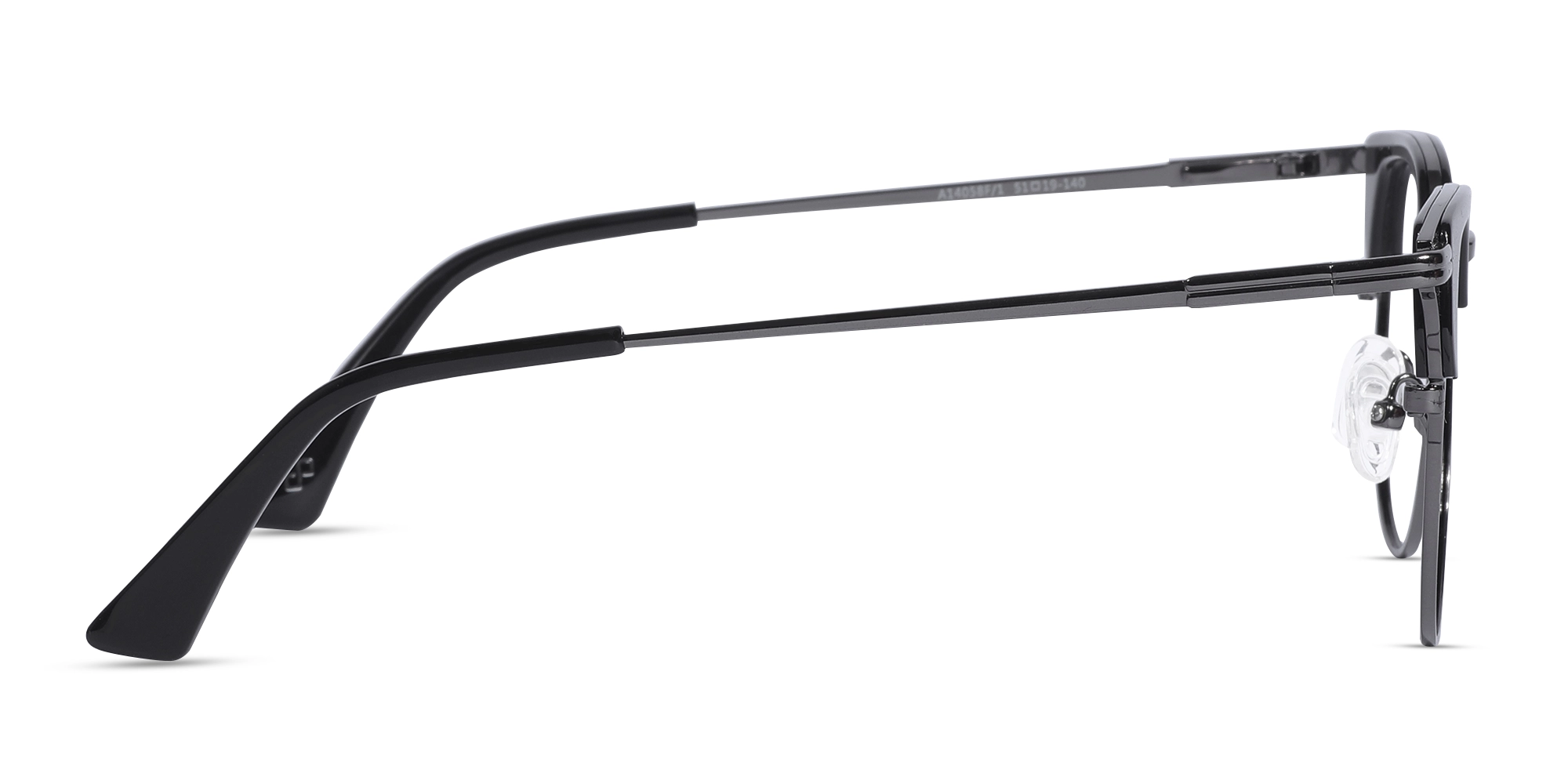 Black Gunmetal Browline Glasses
