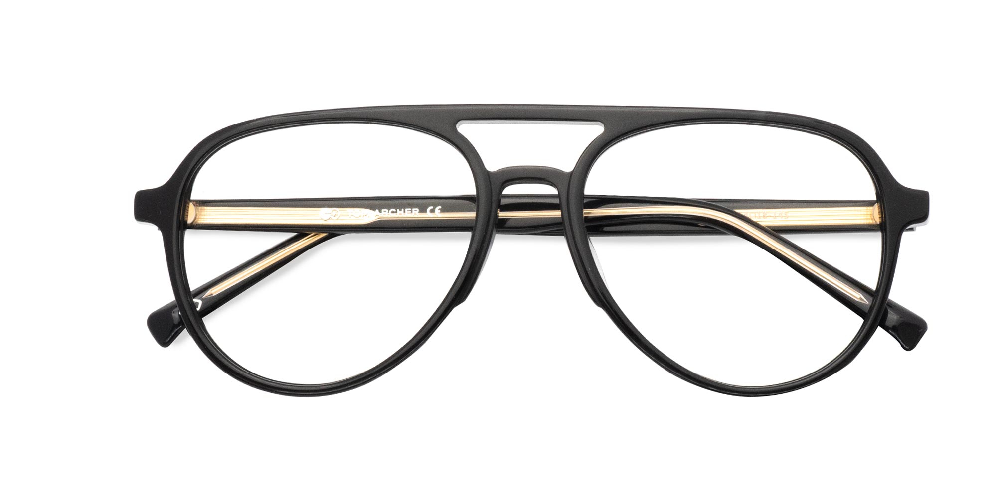 Black Aviator Frame Glasses-1