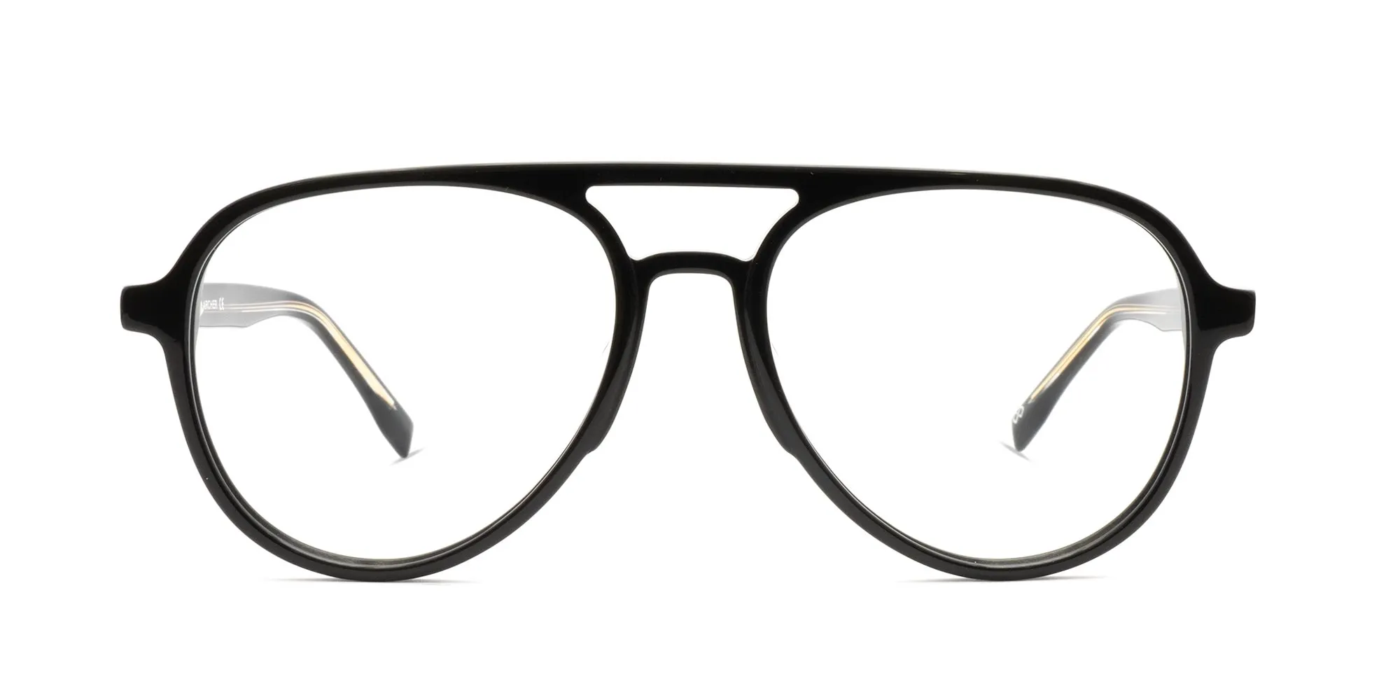 Black Pilot Frame Glasses-2
