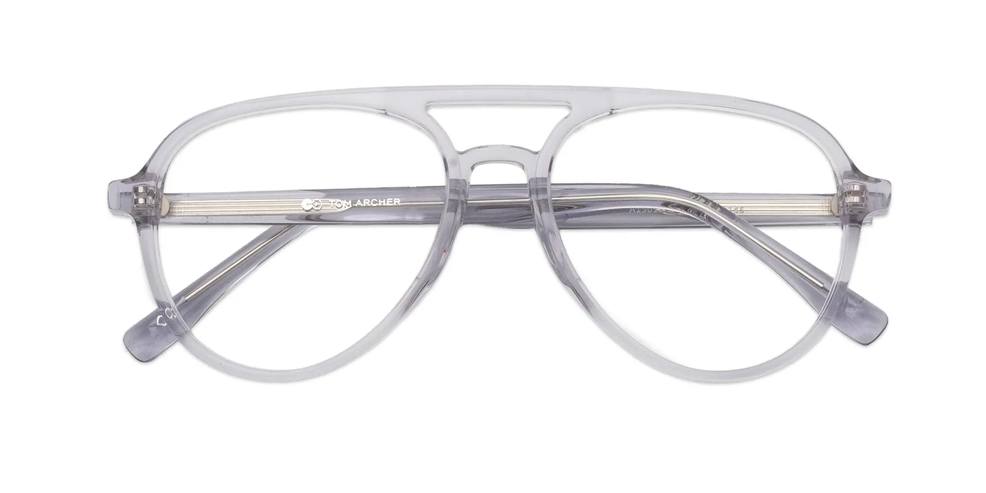 Clear Frame Double Bridge Glasses-2