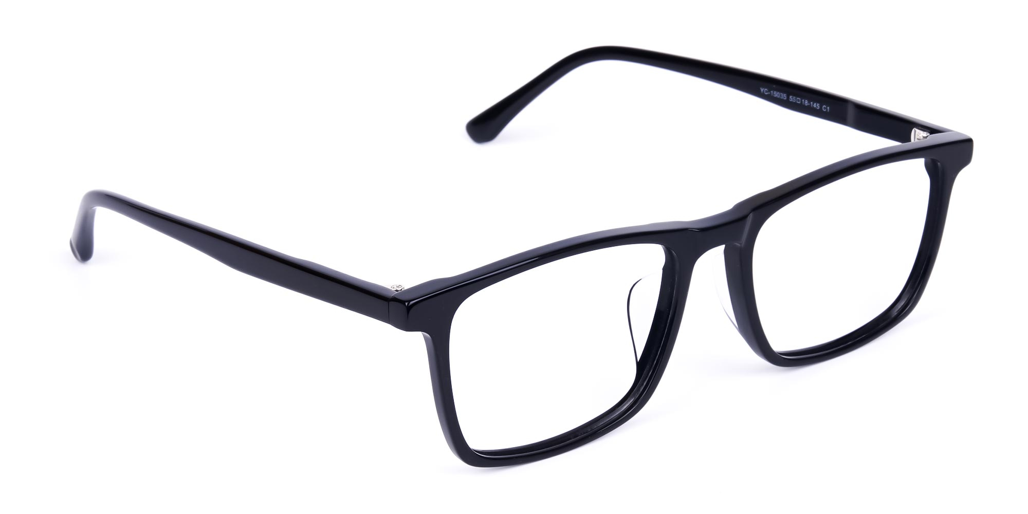 RIDGE 1 - Classic Black Rectangular Glasses | Specscart.®