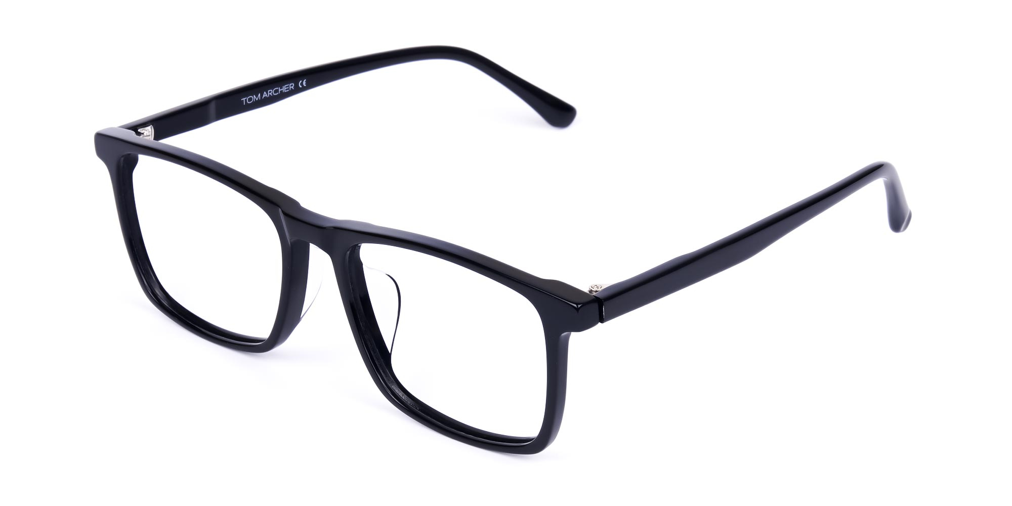 Classic Black Rectangular Glasses-1