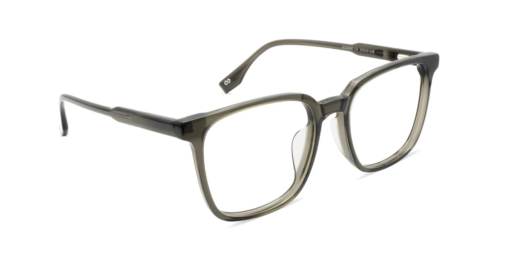 Grey Square Full Rim Glasses-2