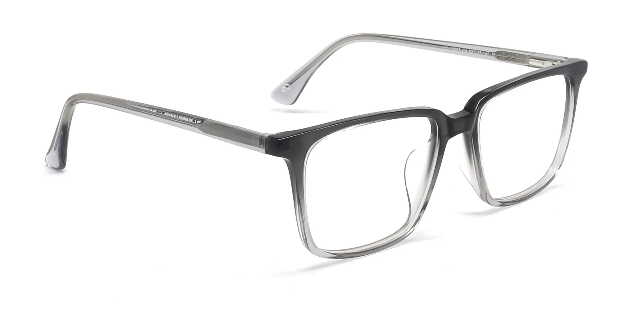 transparent rectangle grey glasses-2