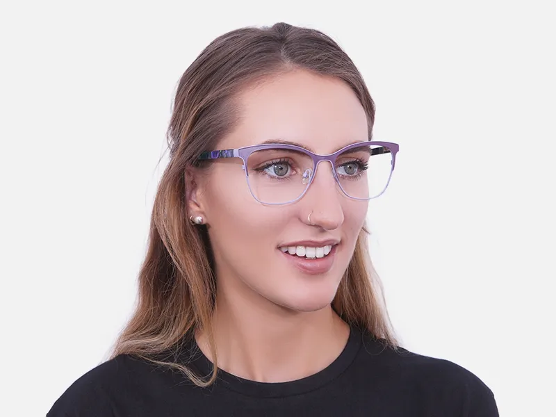 Violet & Aurora Green Dual Tone Glasses -1