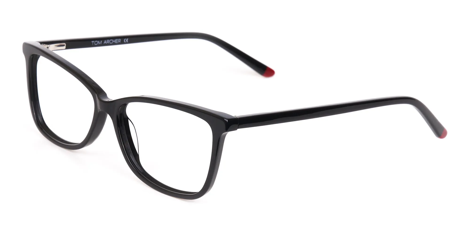 Black Cat-Eye Rectangular Eyeglasses Frame Women -2