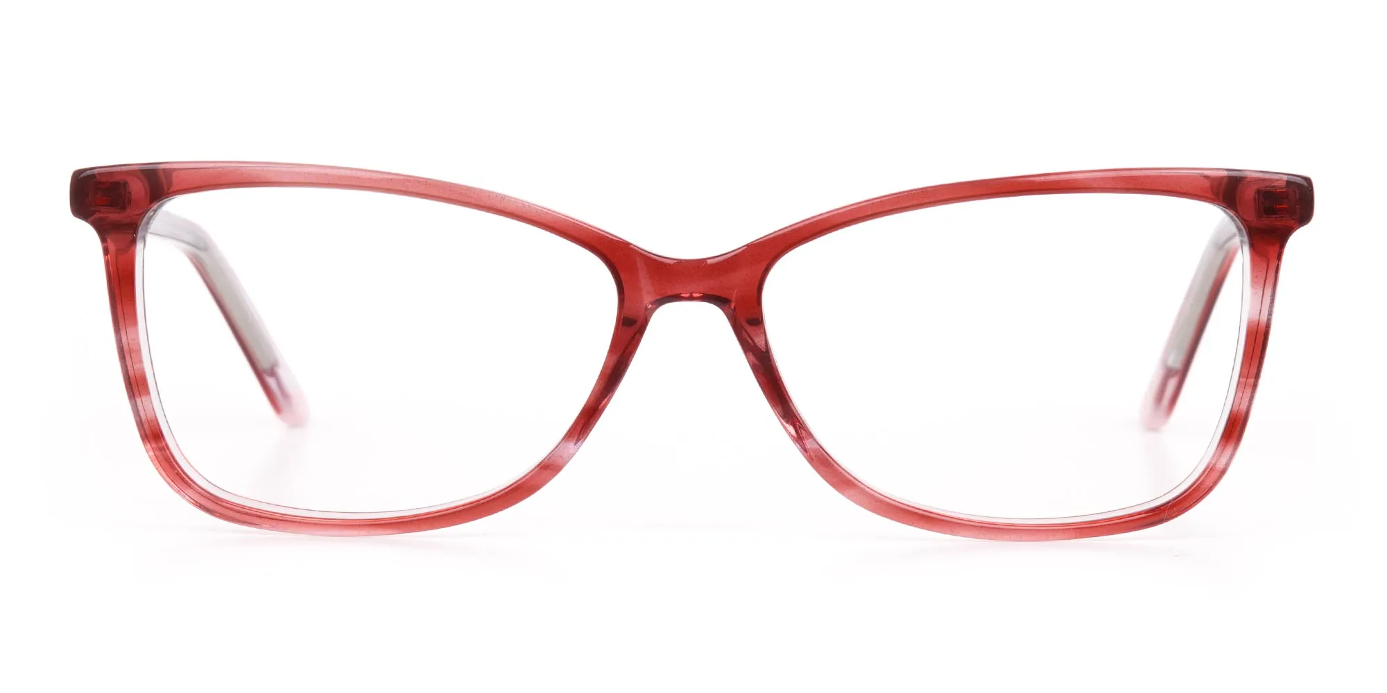 Translucent Rose Red Cat Eye Glasses Women-2